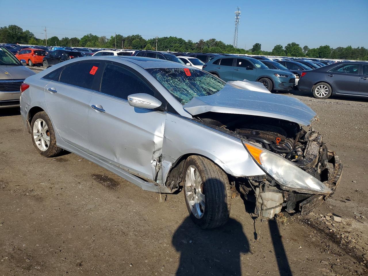 2013 Hyundai Sonata Limited Silver vin: 5NPEC4AC9DH791117