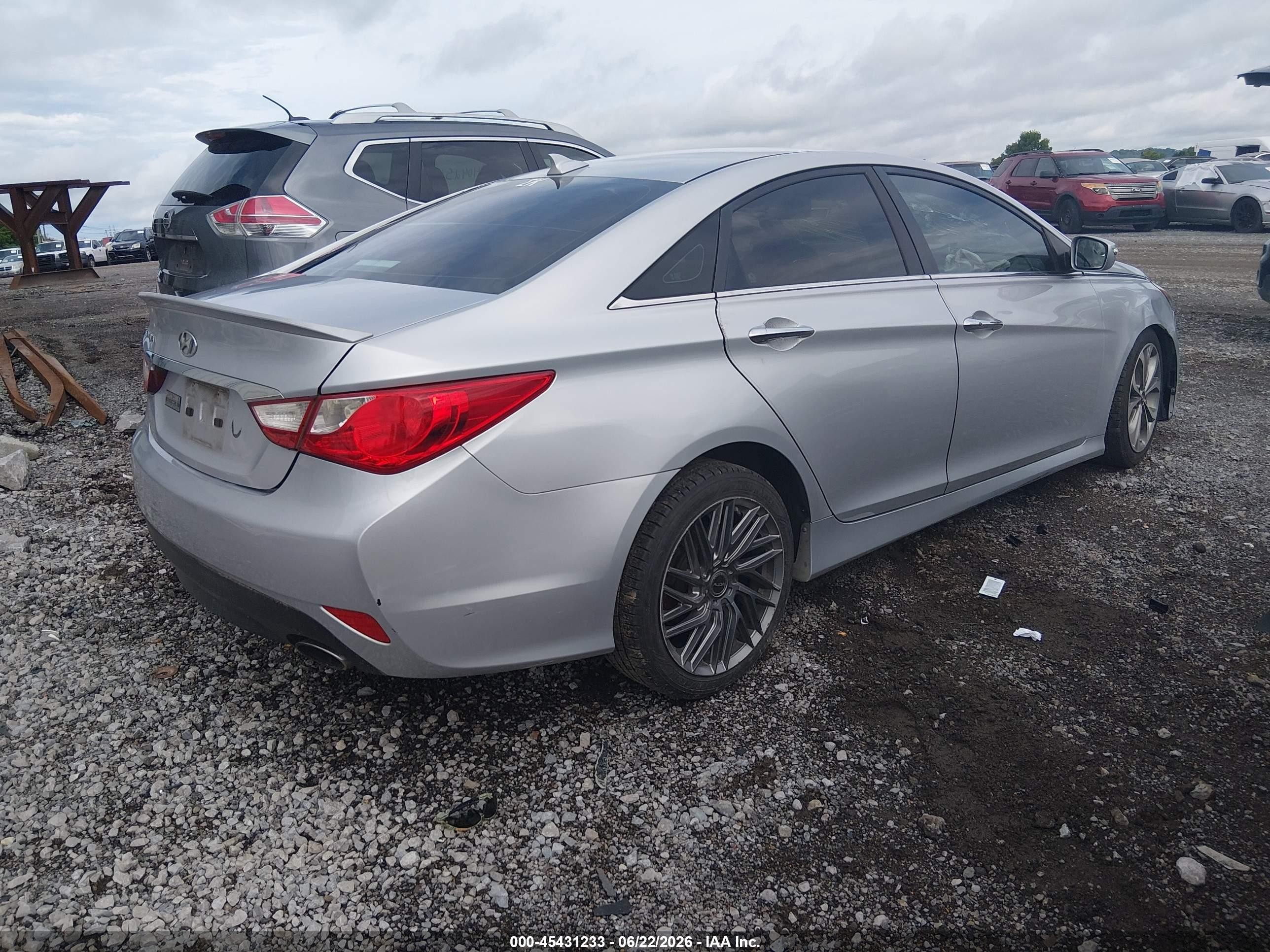 2014 Hyundai Sonata Se Silver vin: 5NPEC4AC9EH839832