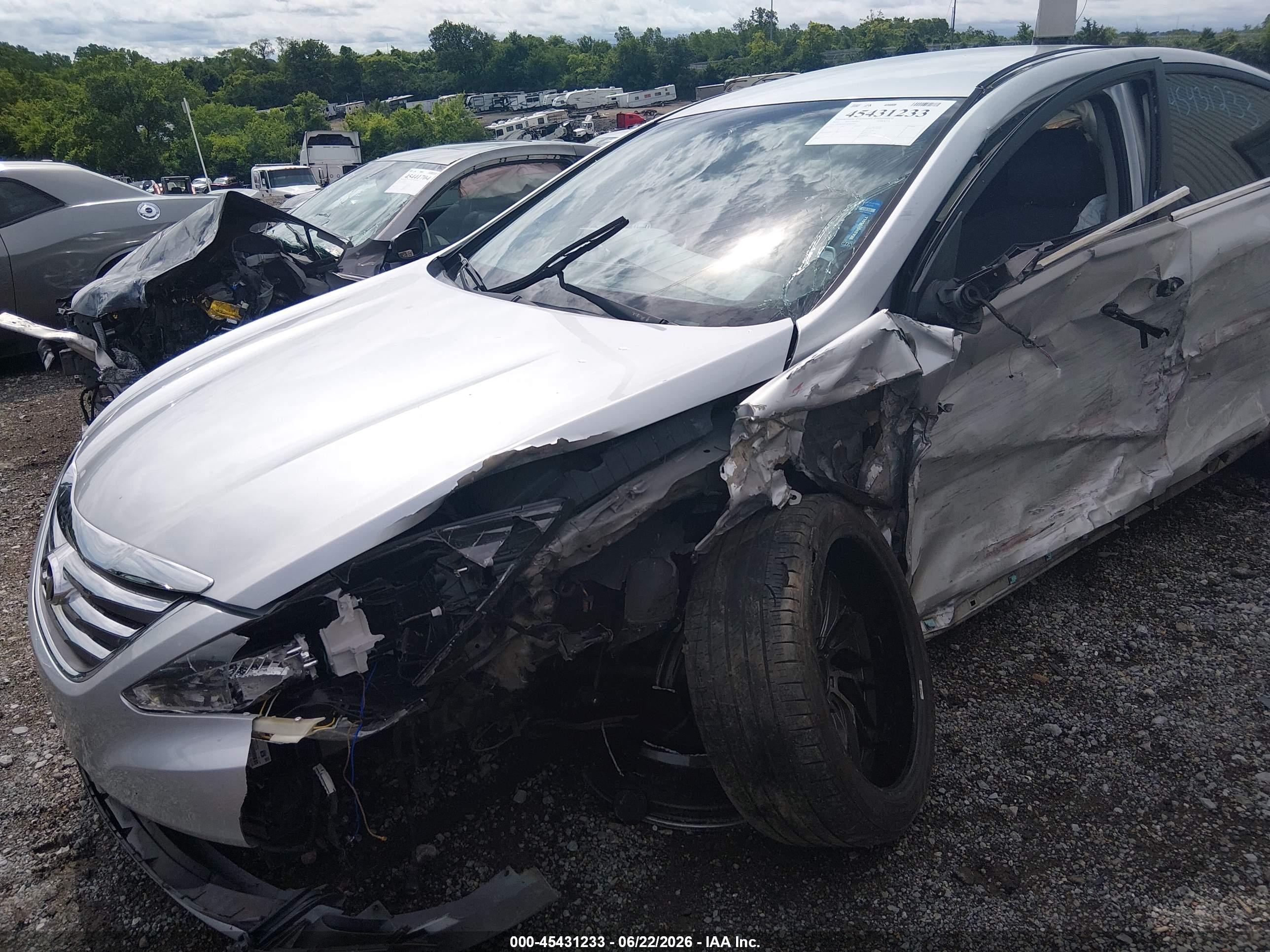 2014 Hyundai Sonata Se Silver vin: 5NPEC4AC9EH839832
