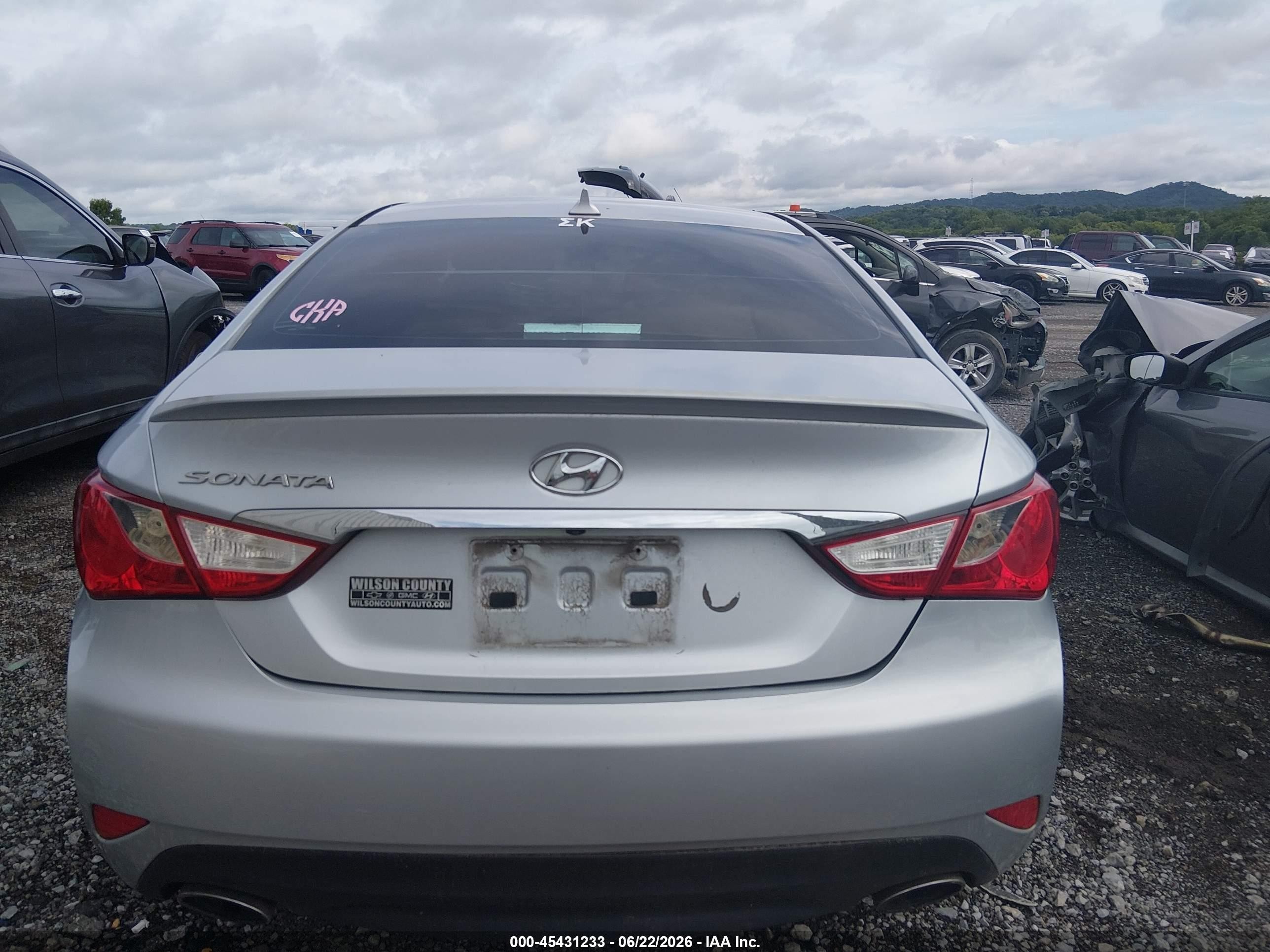 2014 Hyundai Sonata Se Silver vin: 5NPEC4AC9EH839832