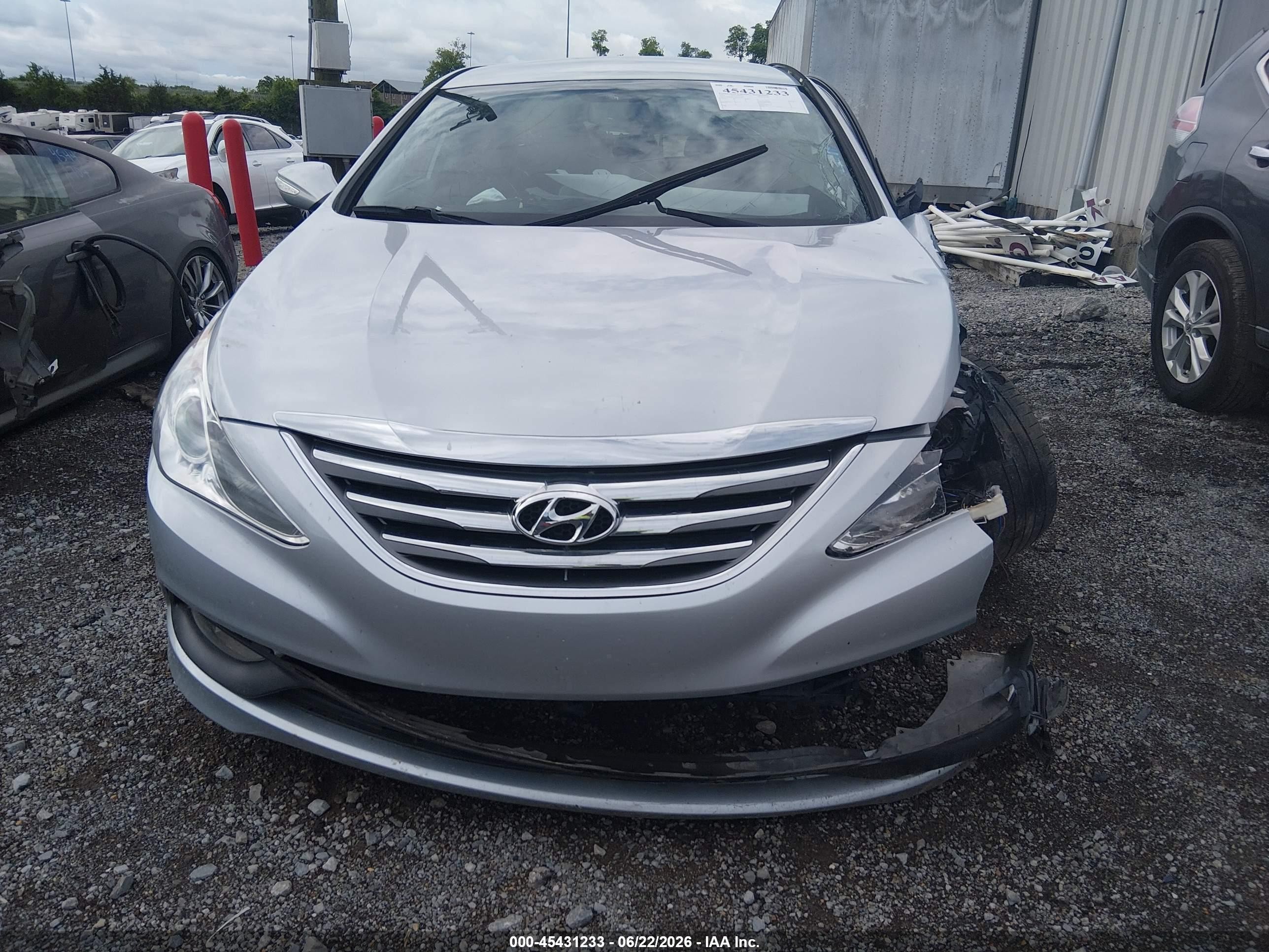 2014 Hyundai Sonata Se Silver vin: 5NPEC4AC9EH839832