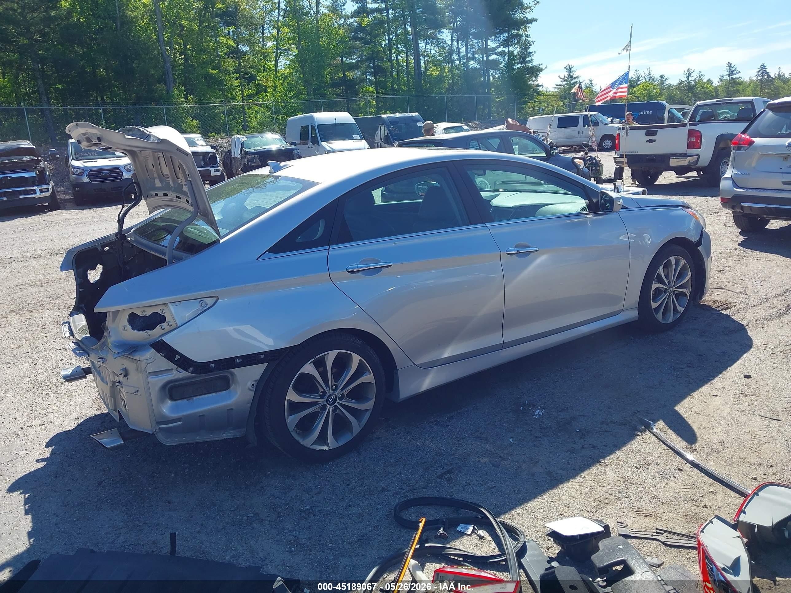 2014 Hyundai Sonata Se Silver vin: 5NPEC4AC9EH891168