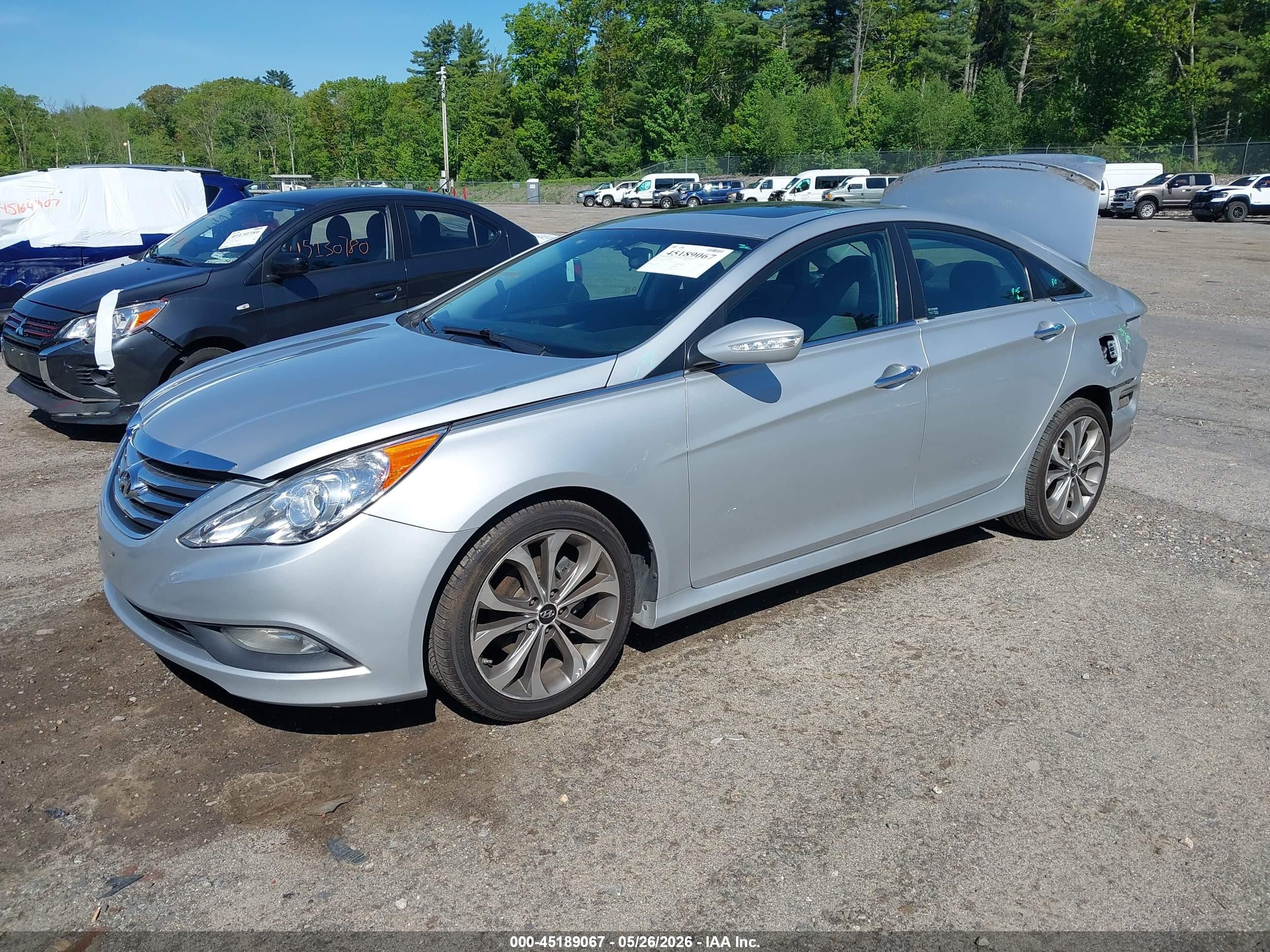 2014 Hyundai Sonata Se Silver vin: 5NPEC4AC9EH891168