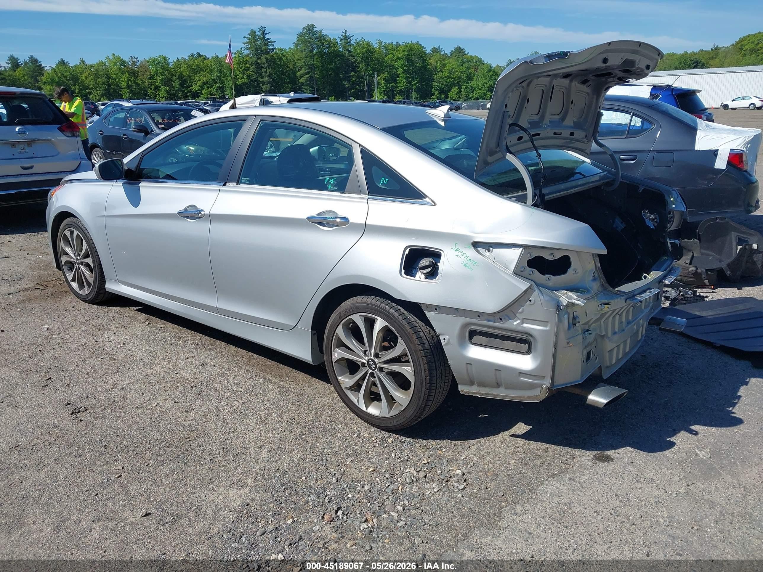 2014 Hyundai Sonata Se Silver vin: 5NPEC4AC9EH891168