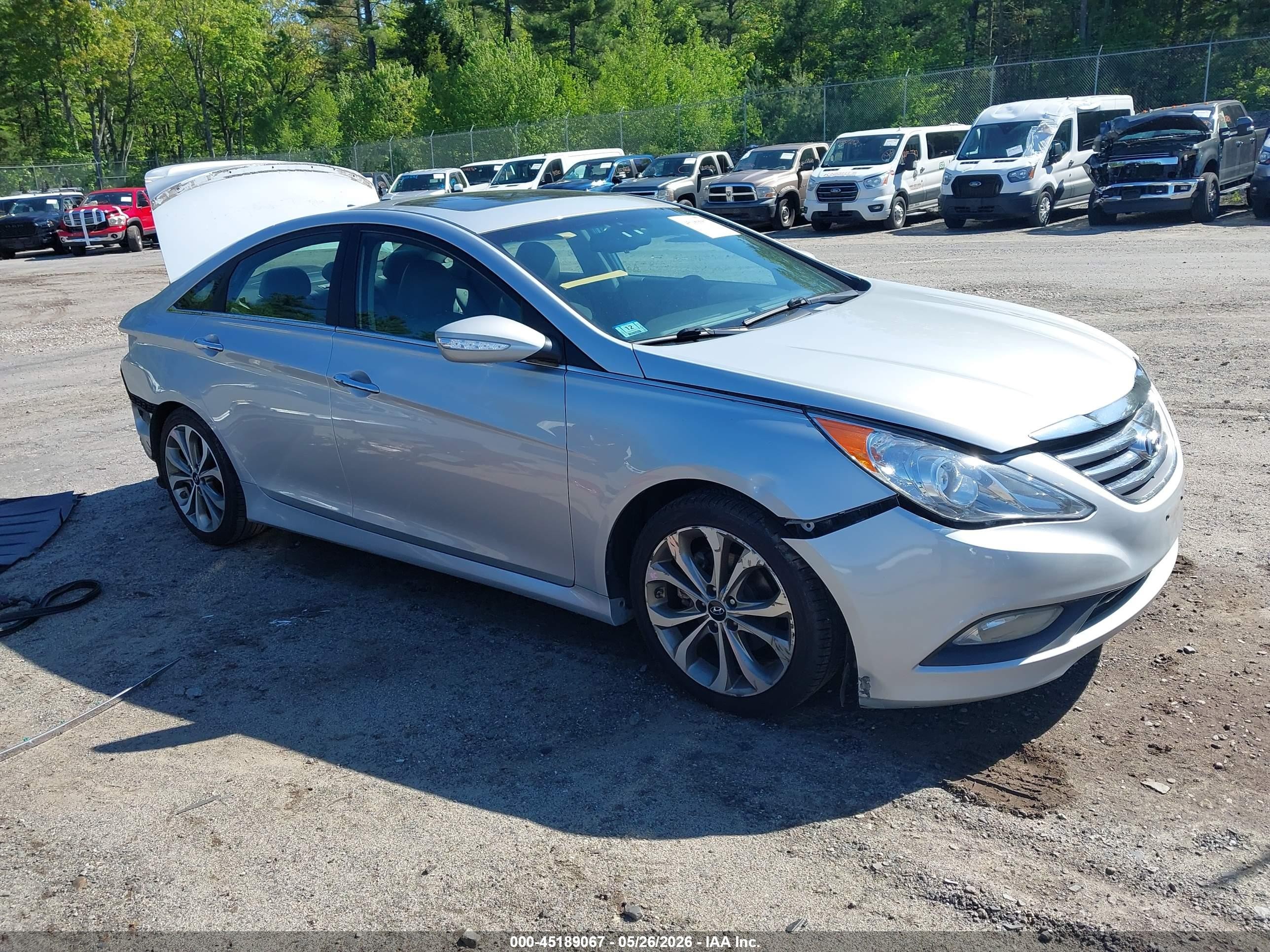 2014 Hyundai Sonata Se Серебряный vin: 5NPEC4AC9EH891168