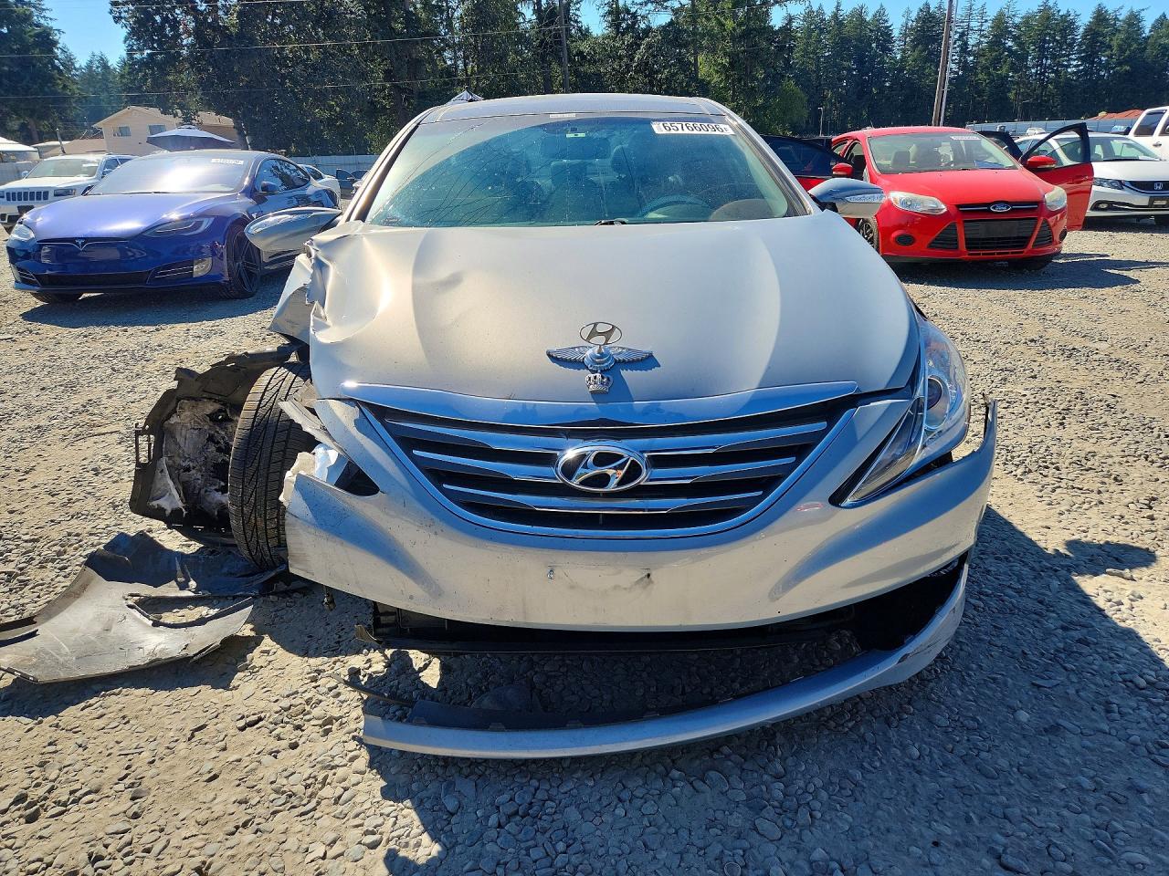 2014 Hyundai Sonata Limited Silver vin: 5NPEC4AC9EH902539