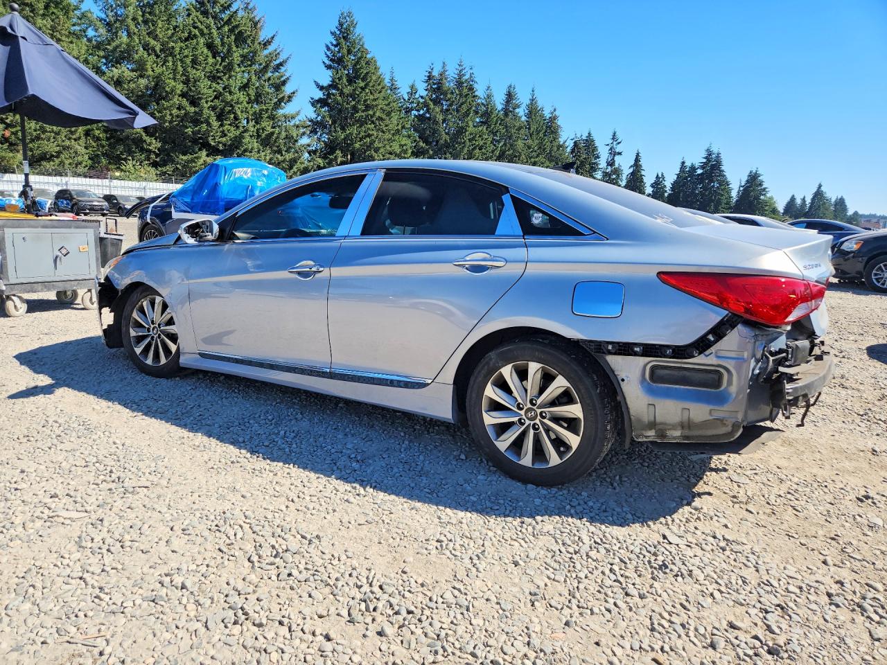 2014 Hyundai Sonata Limited Silver vin: 5NPEC4AC9EH902539