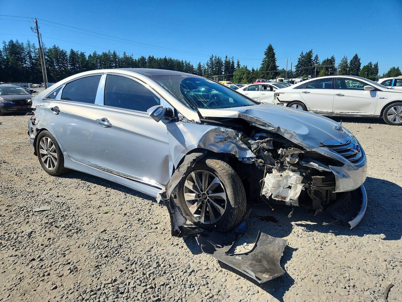 2014 Hyundai Sonata Limited Silver vin: 5NPEC4AC9EH902539