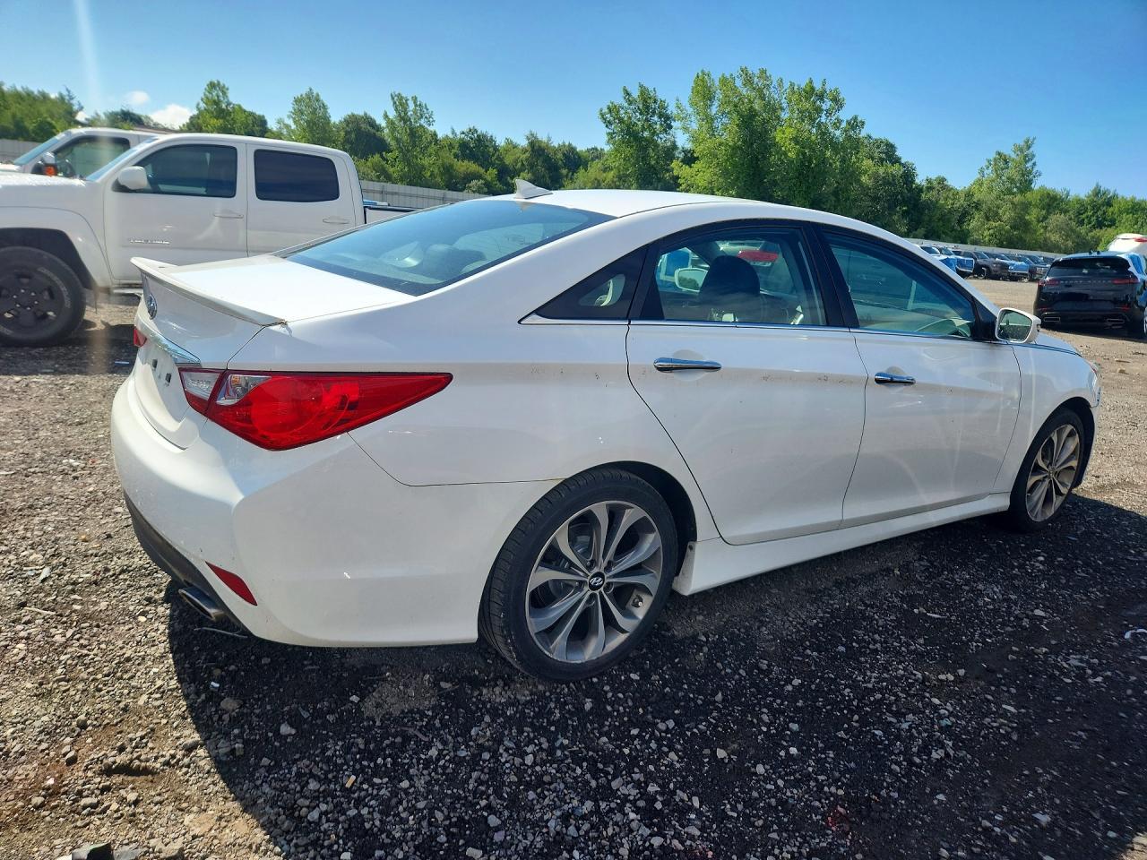 2014 Hyundai Sonata Se White vin: 5NPEC4AC9EH932396