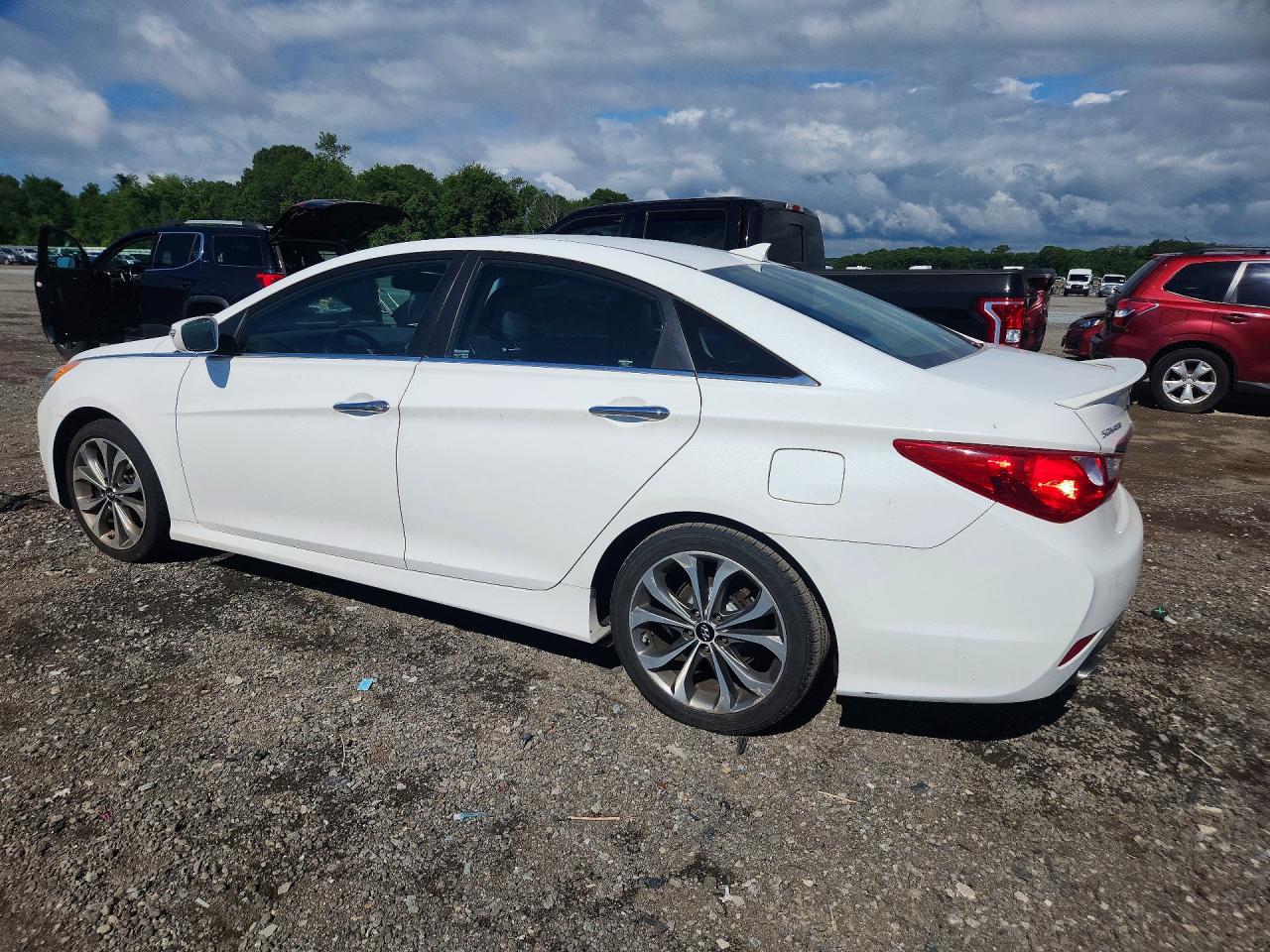 2014 Hyundai Sonata Se White vin: 5NPEC4AC9EH932396