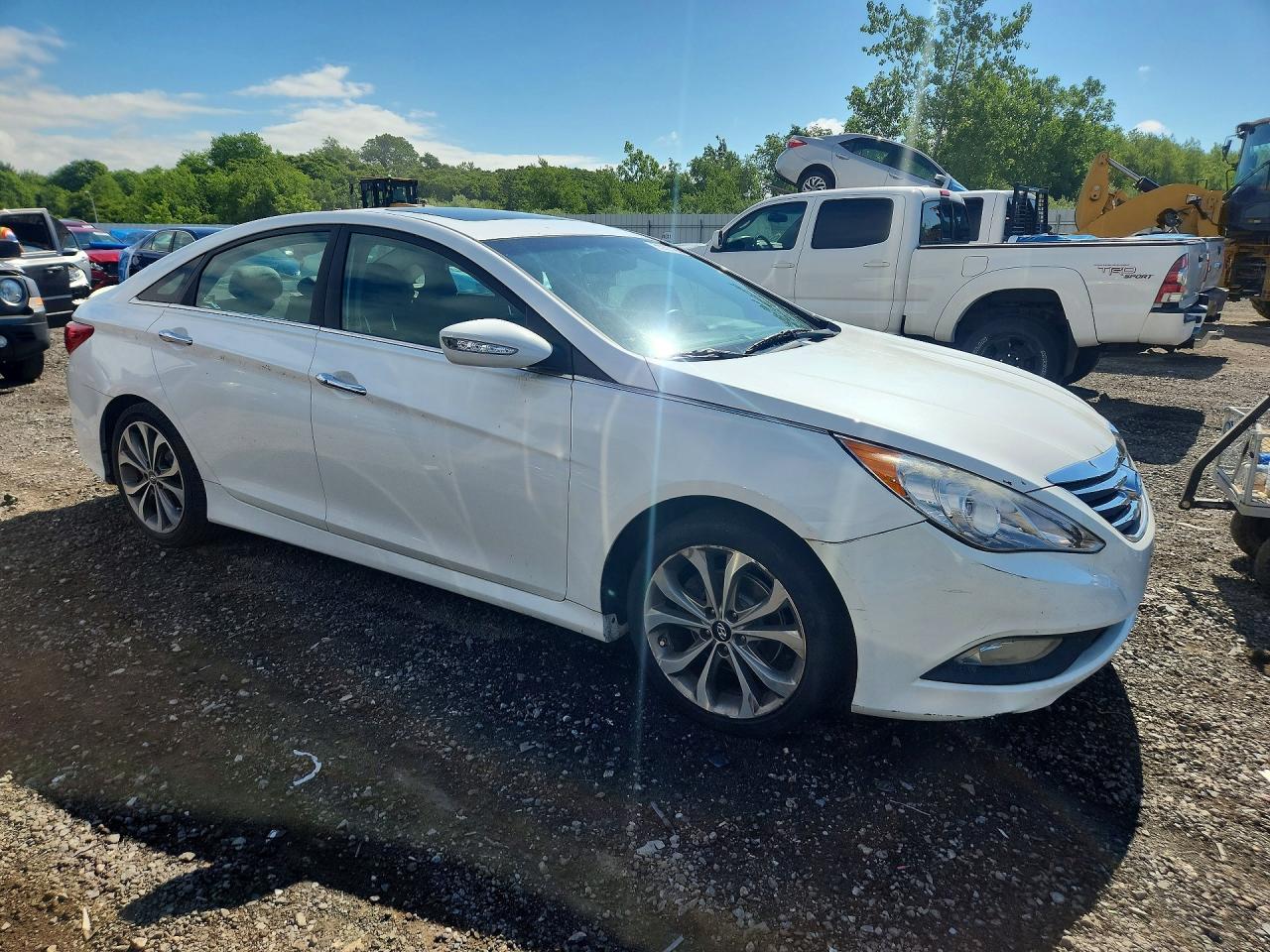 2014 Hyundai Sonata Se White vin: 5NPEC4AC9EH932396