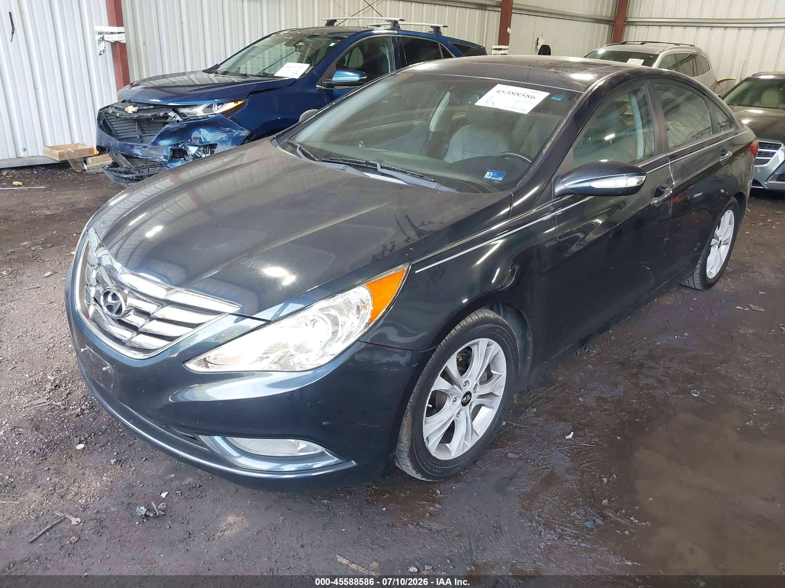 2011 Hyundai Sonata Limited Dark Blue vin: 5NPEC4ACXBH002745