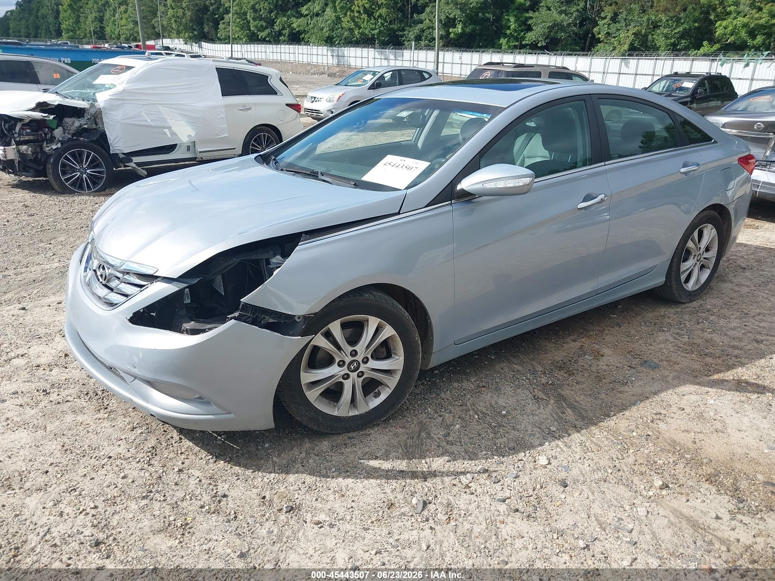 2011 Hyundai Sonata Limited Light Blue vin: 5NPEC4ACXBH022395