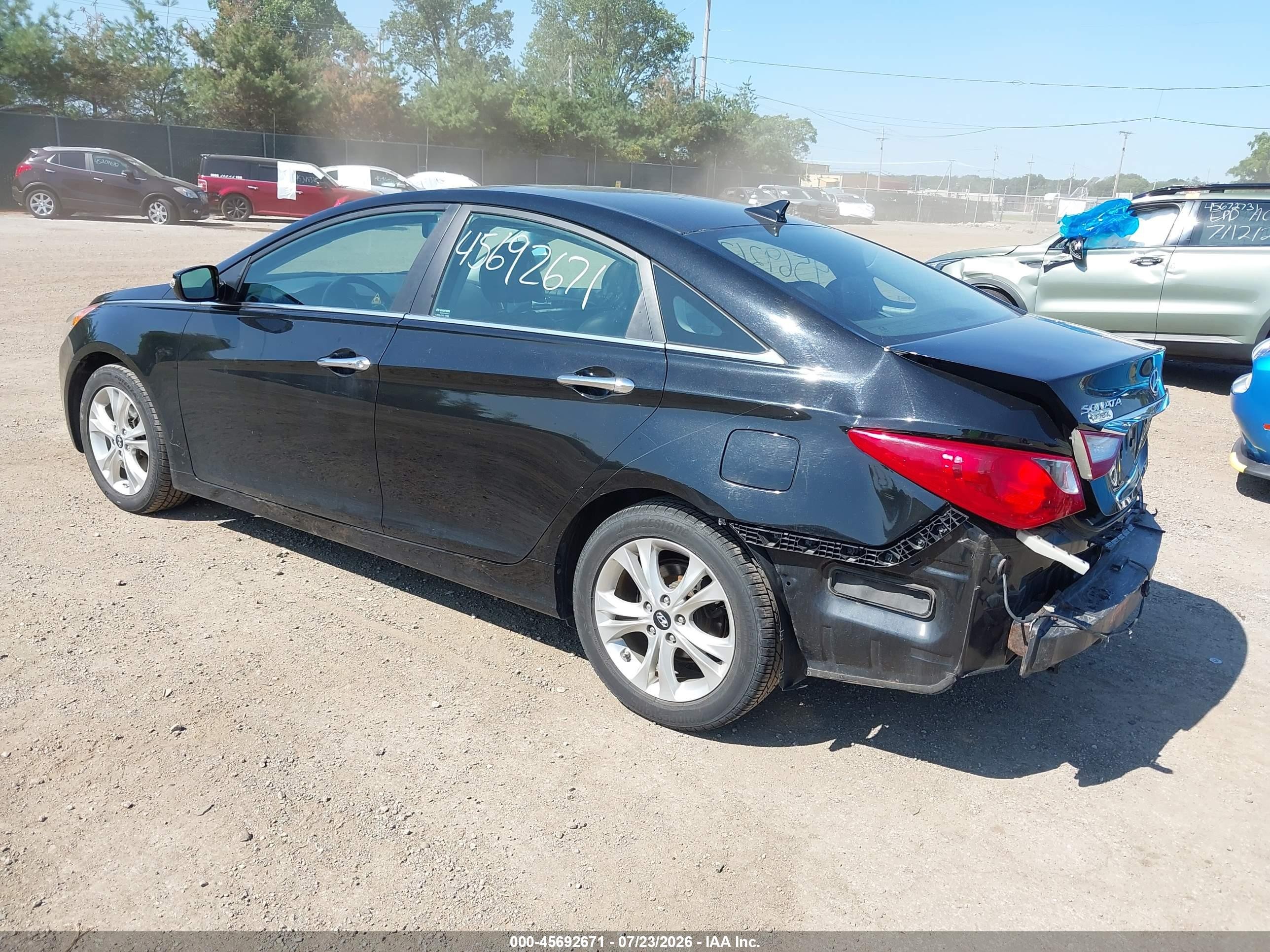 2011 Hyundai Sonata Limited Black vin: 5NPEC4ACXBH091880