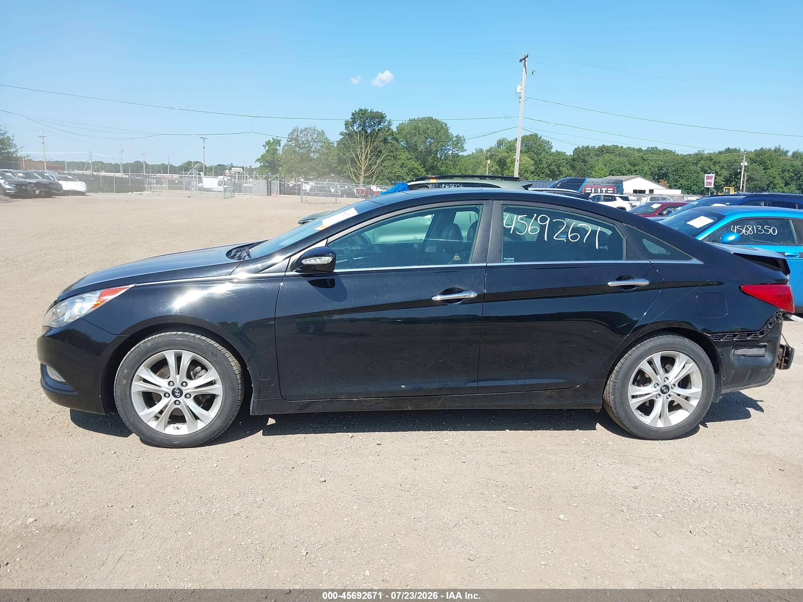 2011 Hyundai Sonata Limited Black vin: 5NPEC4ACXBH091880
