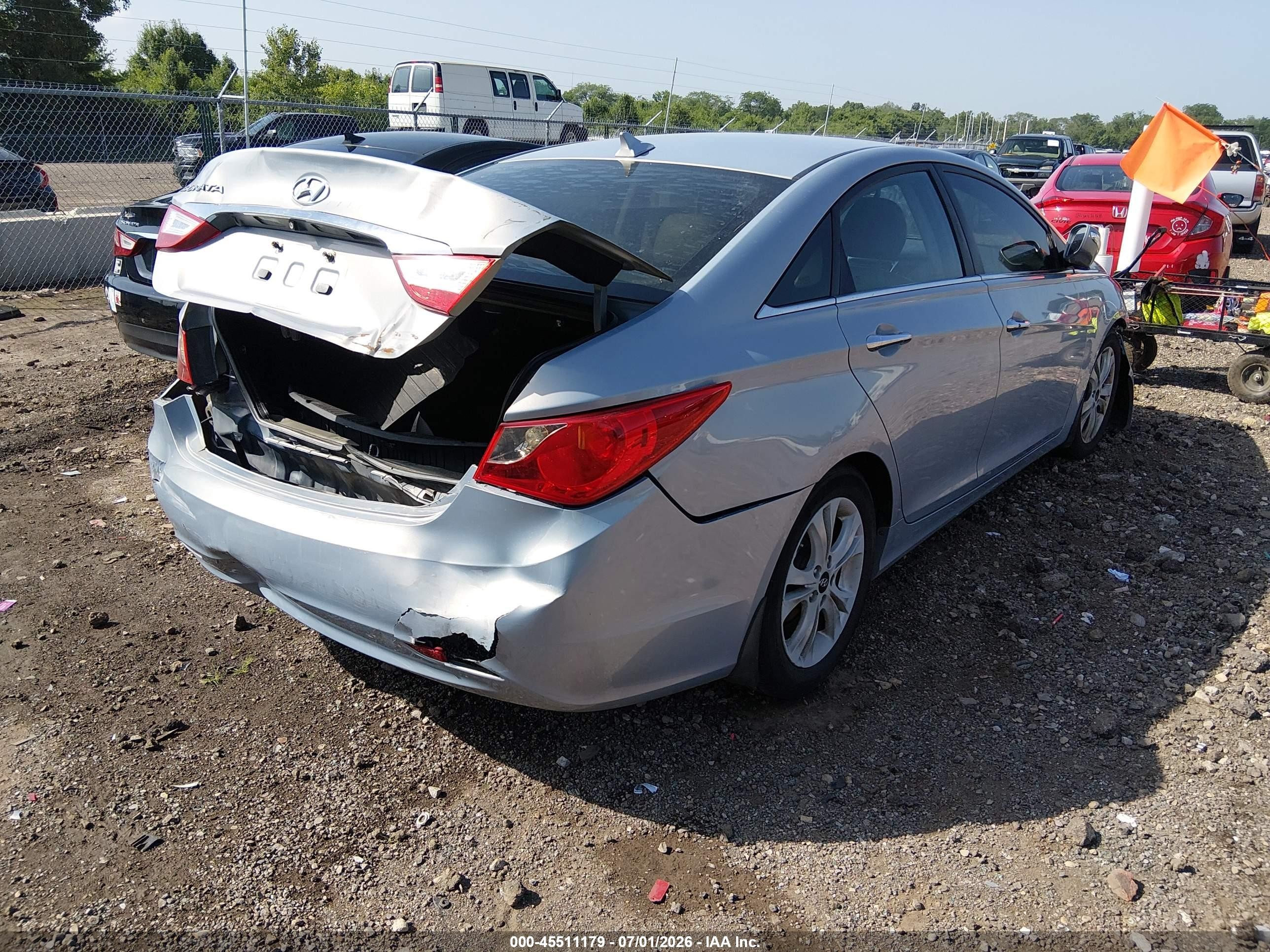 2011 Hyundai Sonata Limited Light Blue vin: 5NPEC4ACXBH115952