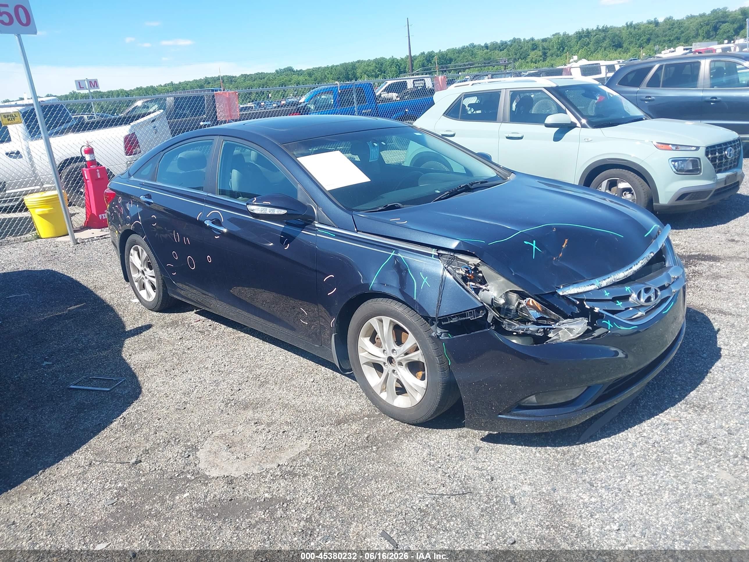 2011 Hyundai Sonata Limited Blue vin: 5NPEC4ACXBH123341