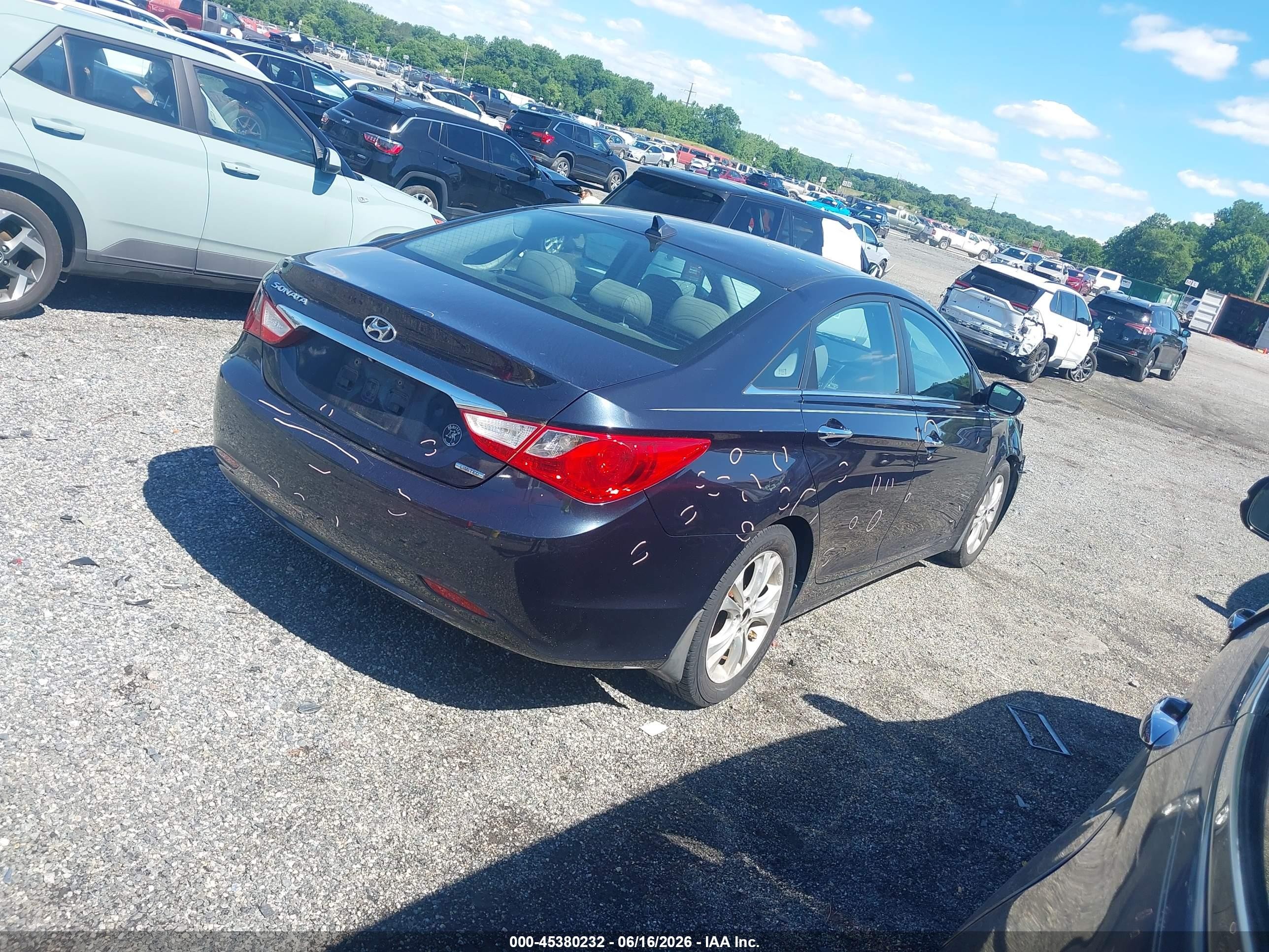 2011 Hyundai Sonata Limited Blue vin: 5NPEC4ACXBH123341