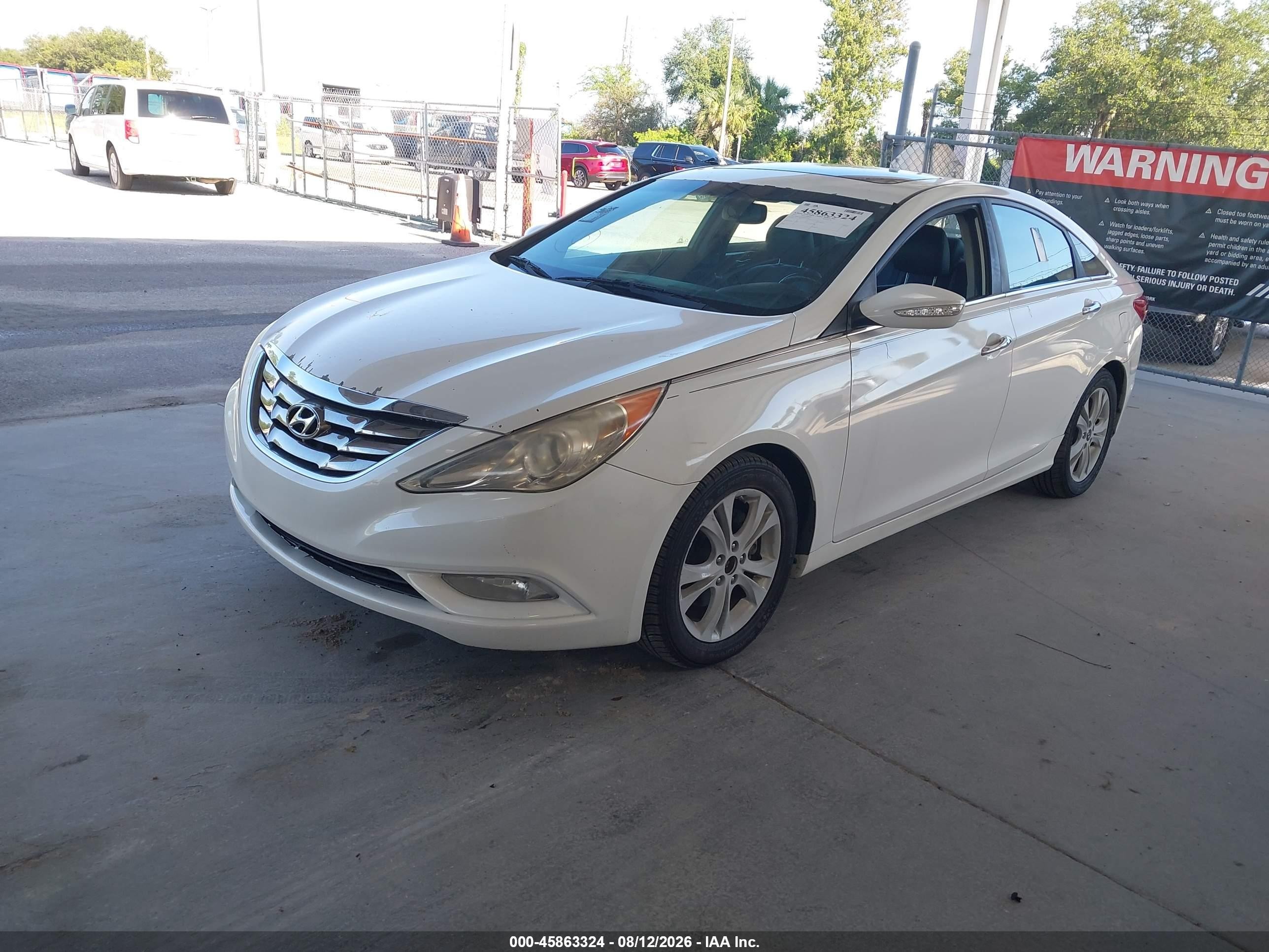 2011 Hyundai Sonata Limited White vin: 5NPEC4ACXBH150846