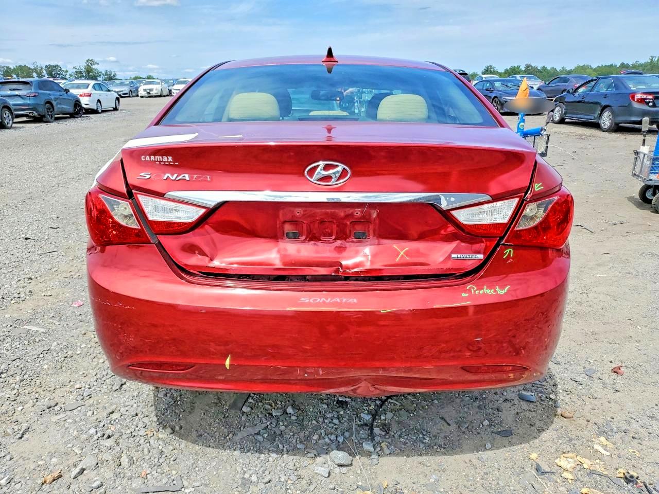 2011 Hyundai Sonata Limited Red vin: 5NPEC4ACXBH293389
