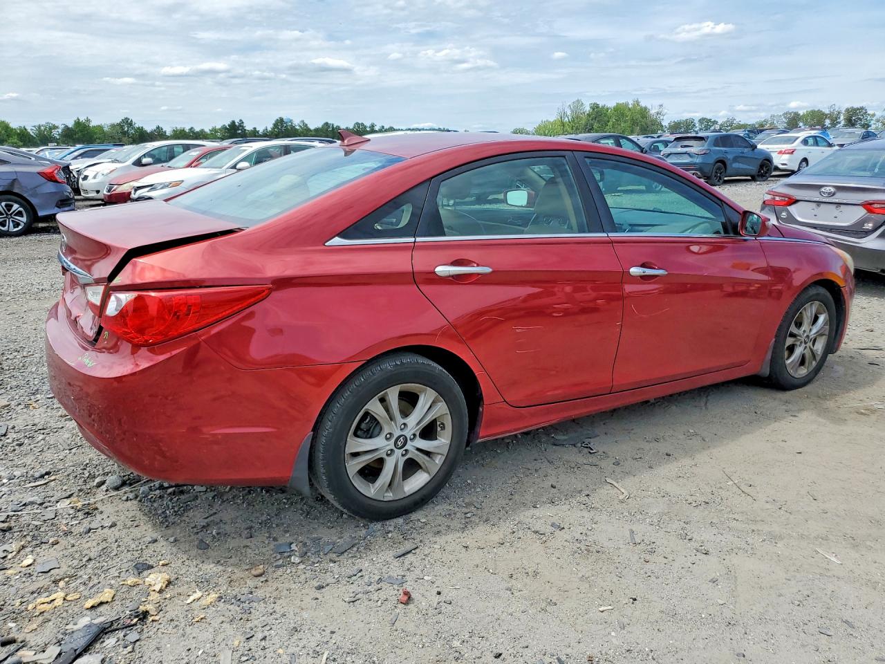 2011 Hyundai Sonata Limited Red vin: 5NPEC4ACXBH293389