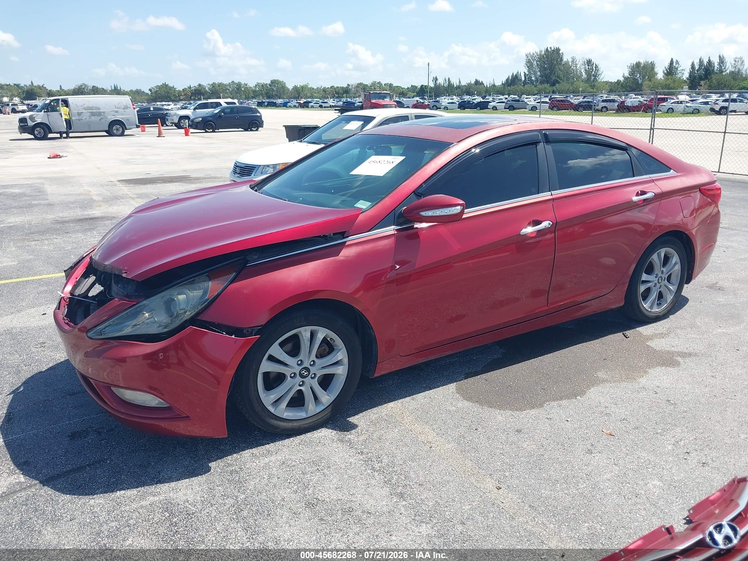 2011 Hyundai Sonata Limited Красный vin: 5NPEC4ACXBH305556