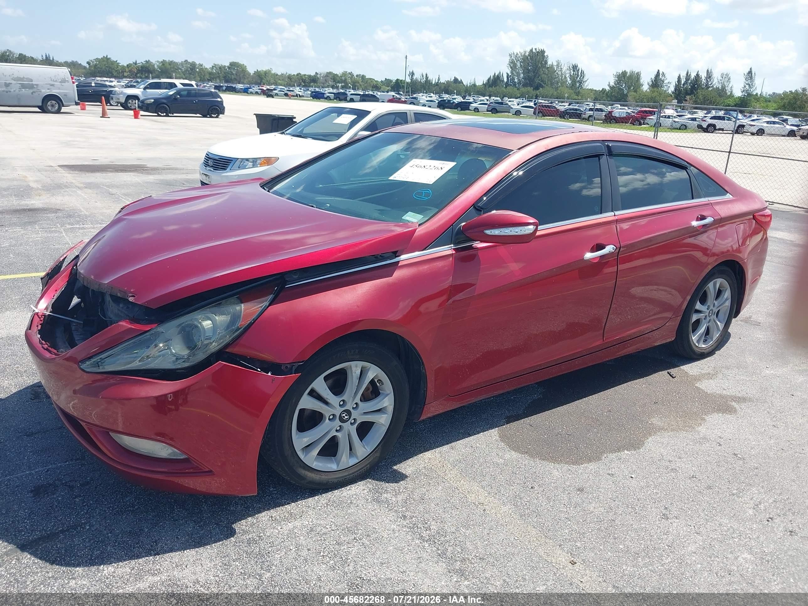 2011 Hyundai Sonata Limited Красный vin: 5NPEC4ACXBH305556