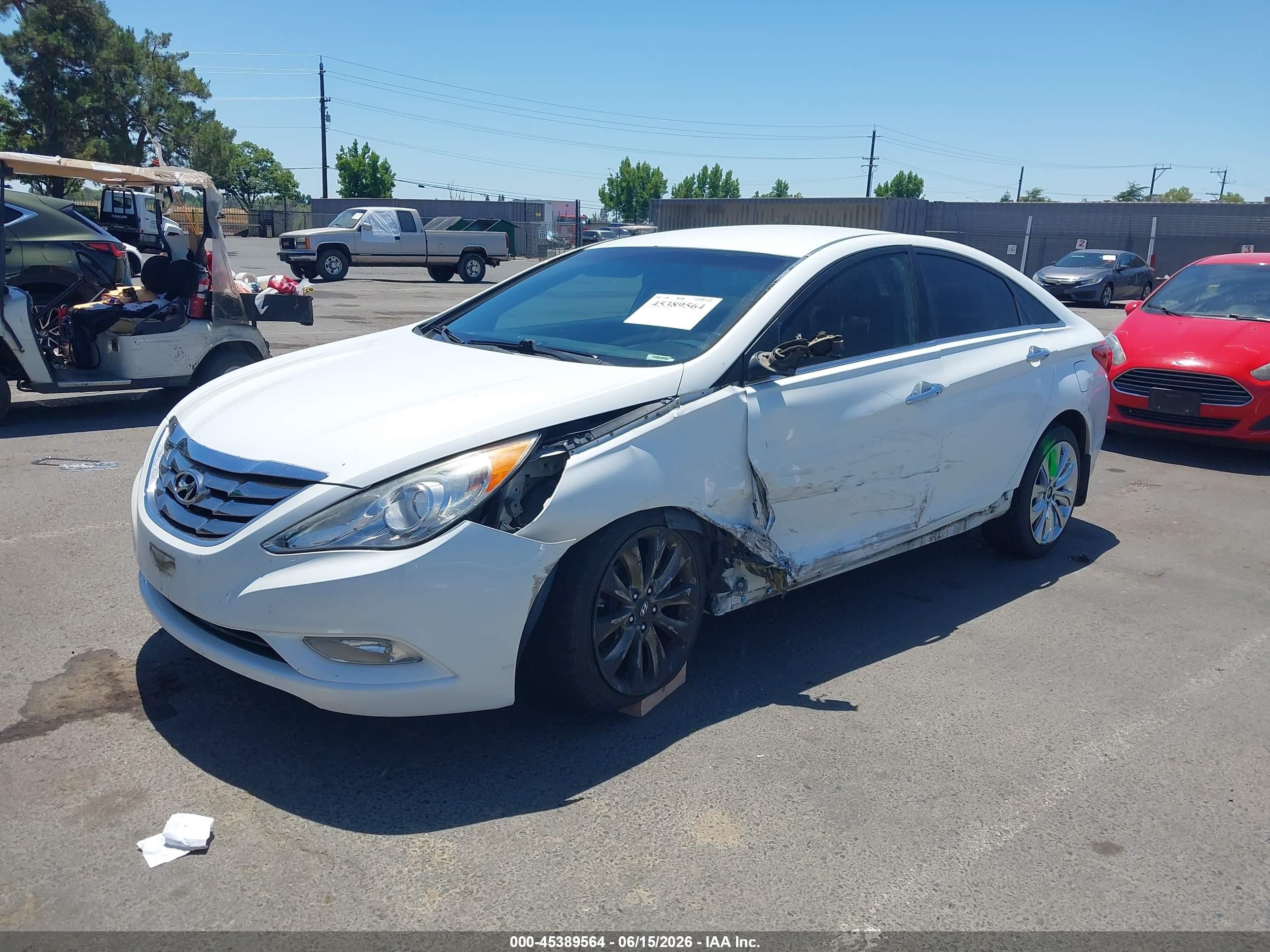 2012 Hyundai Sonata Se White vin: 5NPEC4ACXCH371526