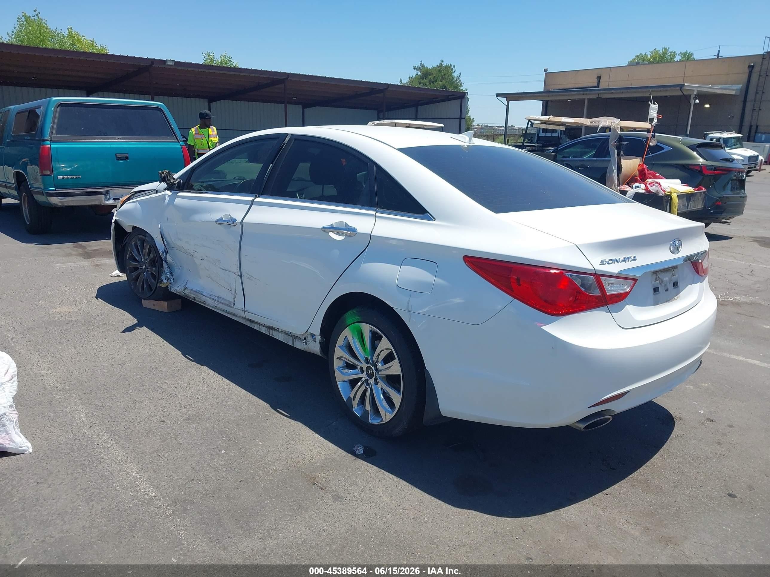 2012 Hyundai Sonata Se White vin: 5NPEC4ACXCH371526