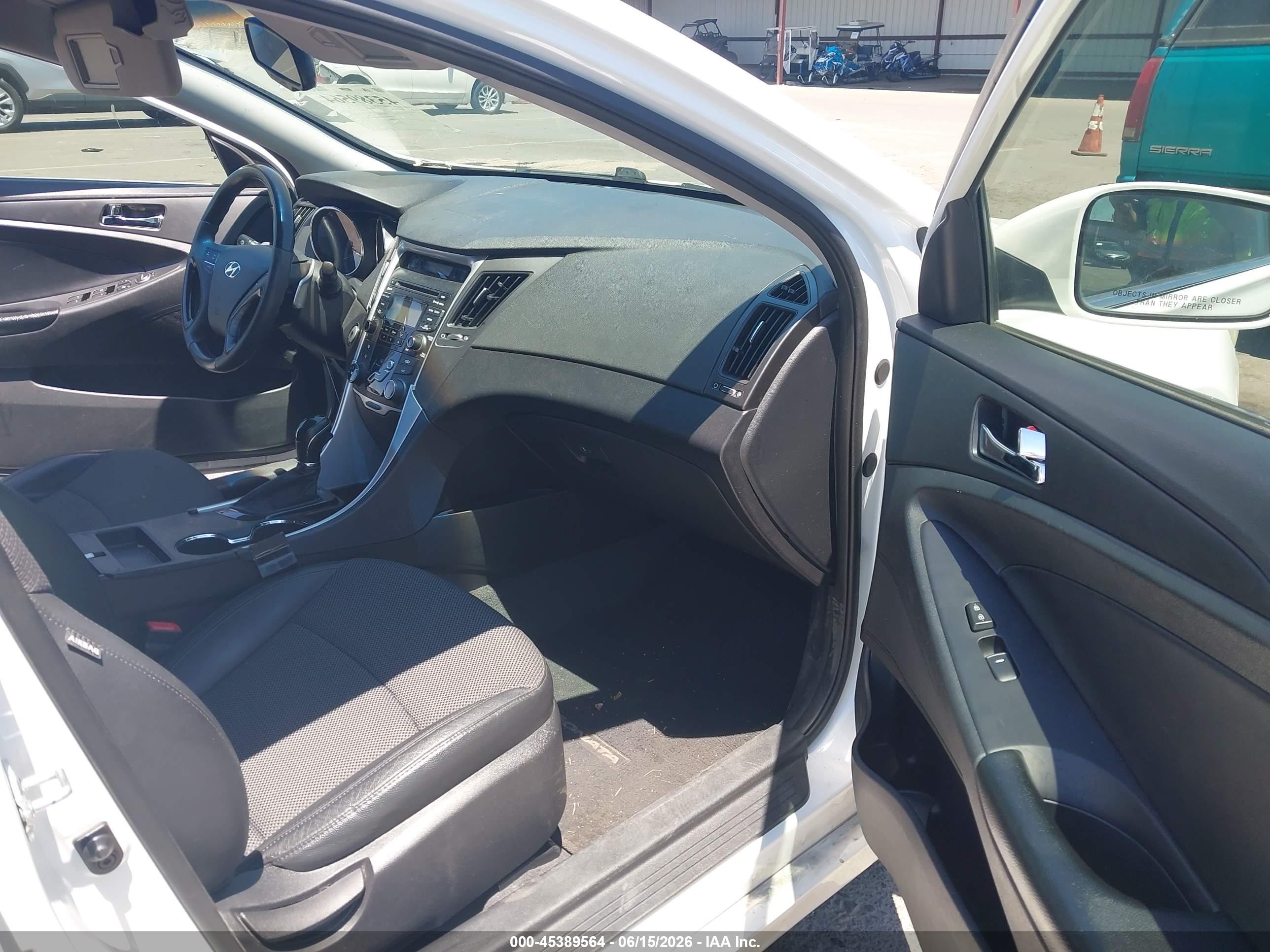 2012 Hyundai Sonata Se White vin: 5NPEC4ACXCH371526