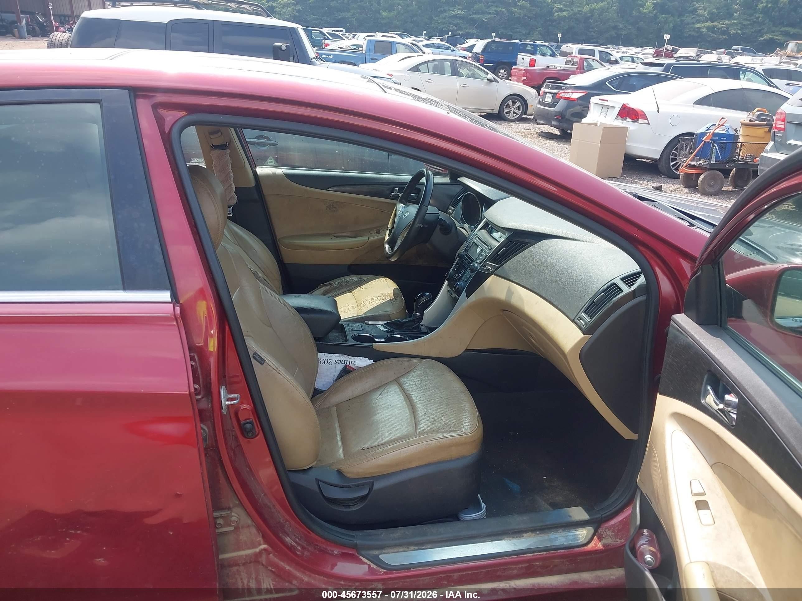 2012 Hyundai Sonata Limited Red vin: 5NPEC4ACXCH373373