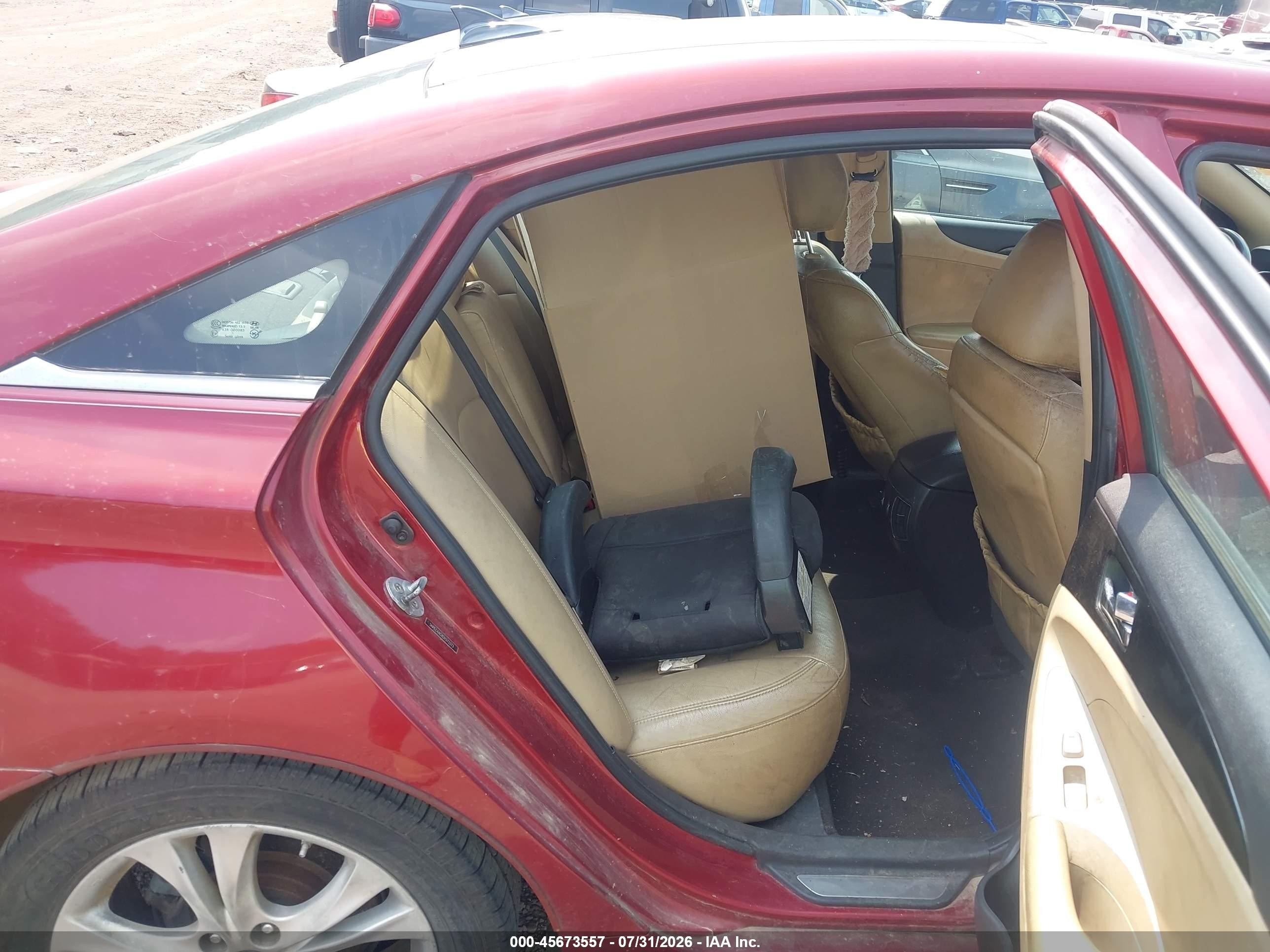 2012 Hyundai Sonata Limited Red vin: 5NPEC4ACXCH373373