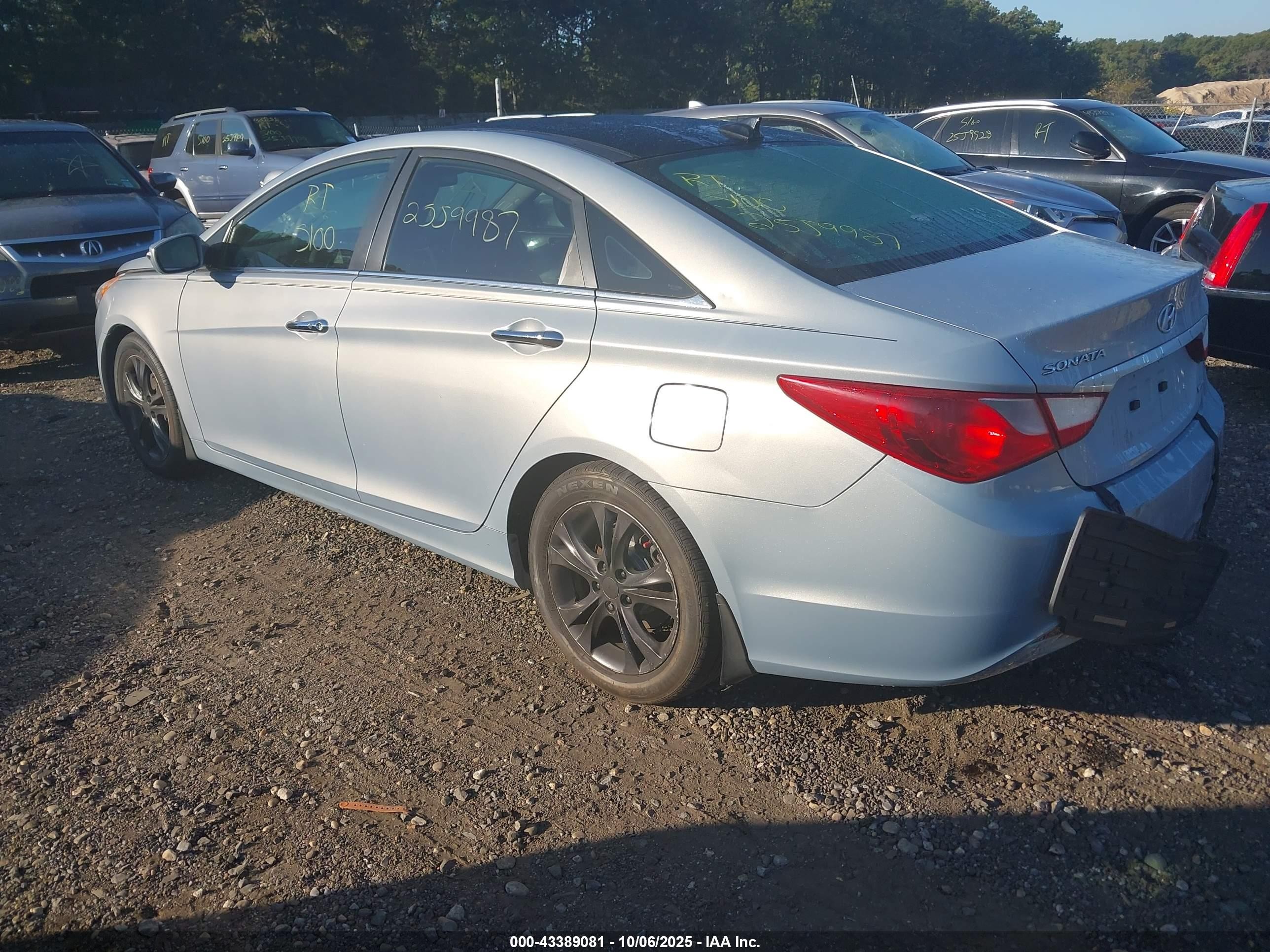 2012 Hyundai Sonata Limited Синий vin: 5NPEC4ACXCH387158