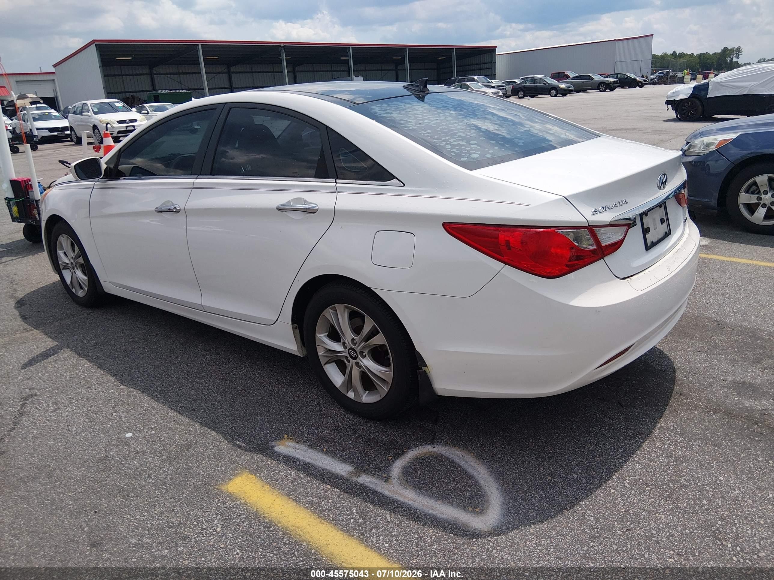 2012 Hyundai Sonata Limited White vin: 5NPEC4ACXCH472324