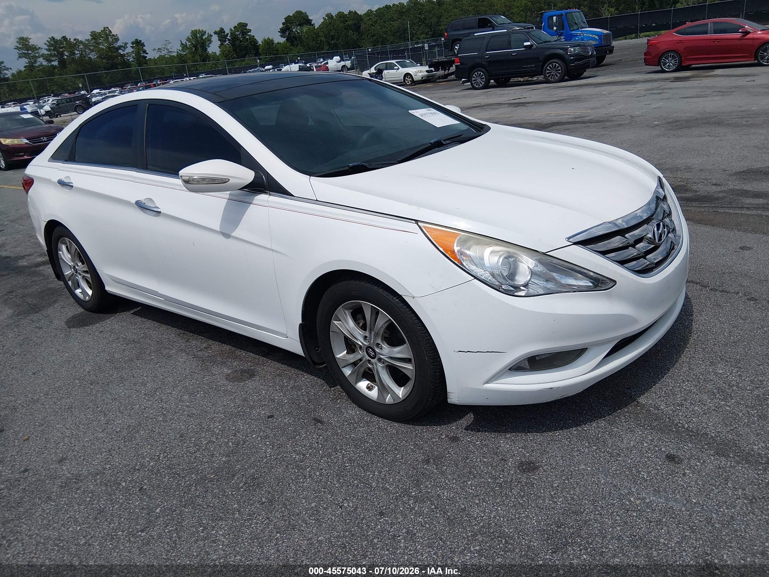 2012 Hyundai Sonata Limited White vin: 5NPEC4ACXCH472324