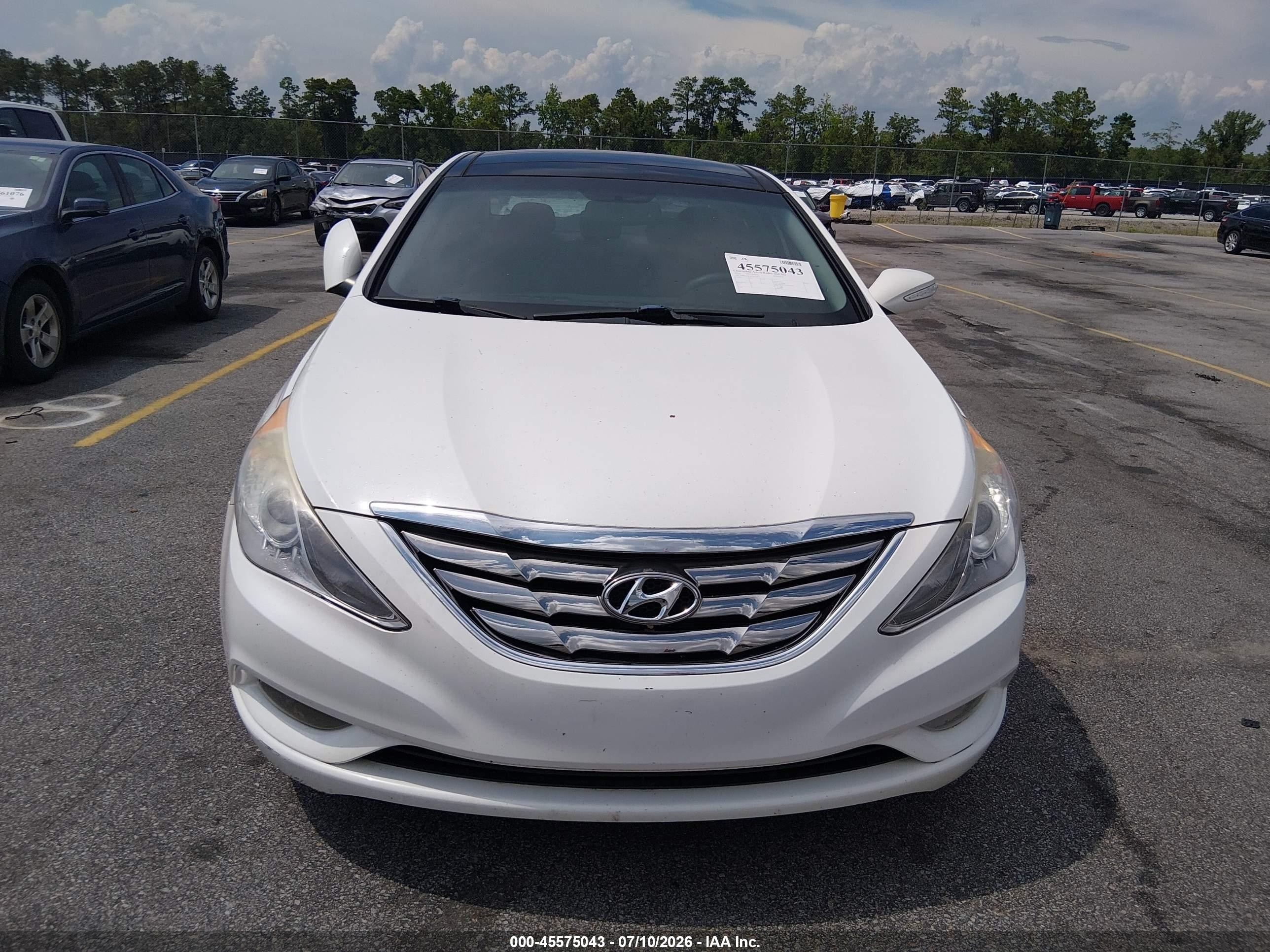 2012 Hyundai Sonata Limited White vin: 5NPEC4ACXCH472324