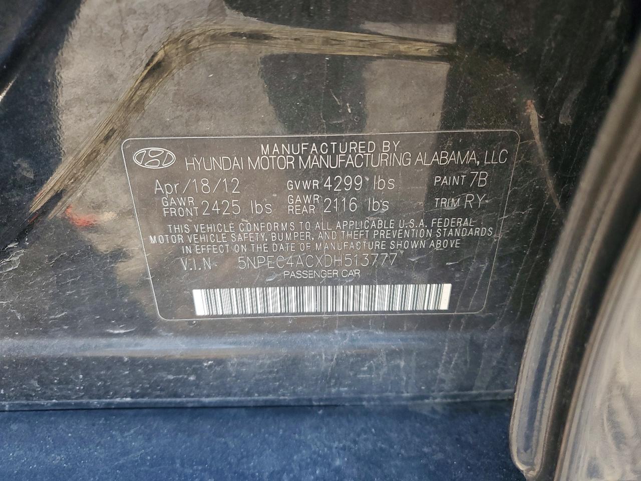 2013 Hyundai Sonata Se Black vin: 5NPEC4ACXDH513777
