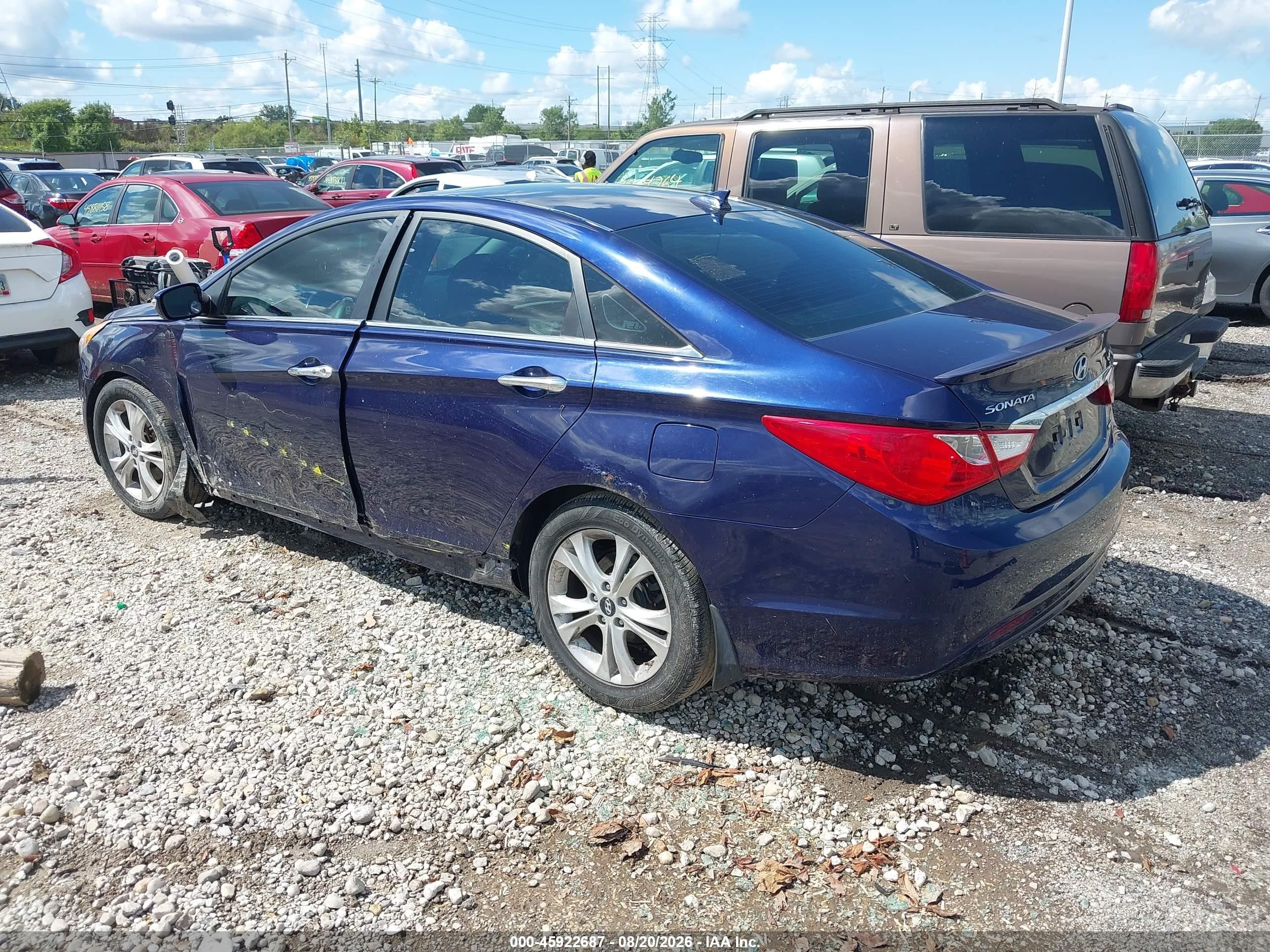 2013 Hyundai Sonata Limited Blue vin: 5NPEC4ACXDH515674