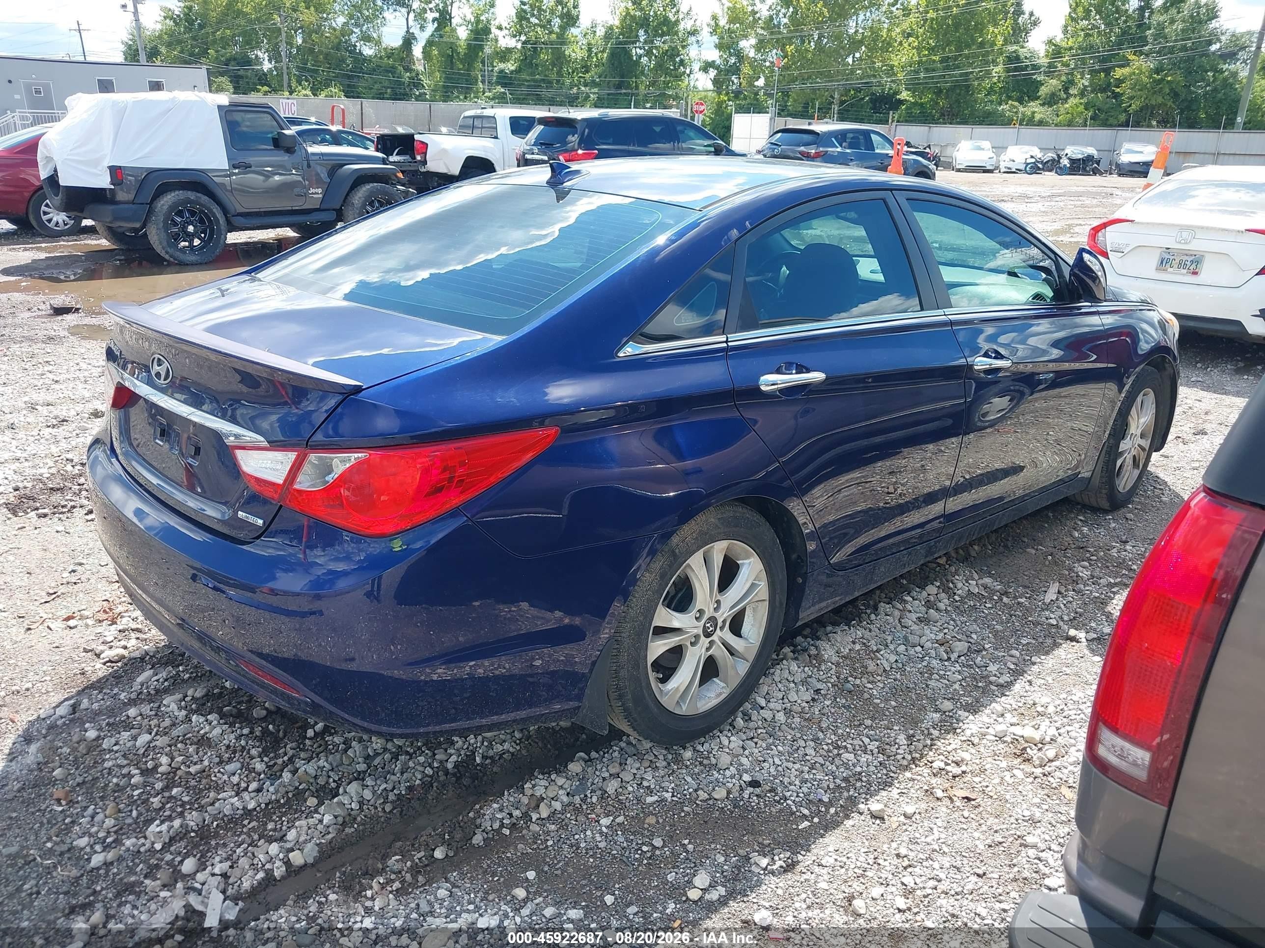 2013 Hyundai Sonata Limited Blue vin: 5NPEC4ACXDH515674