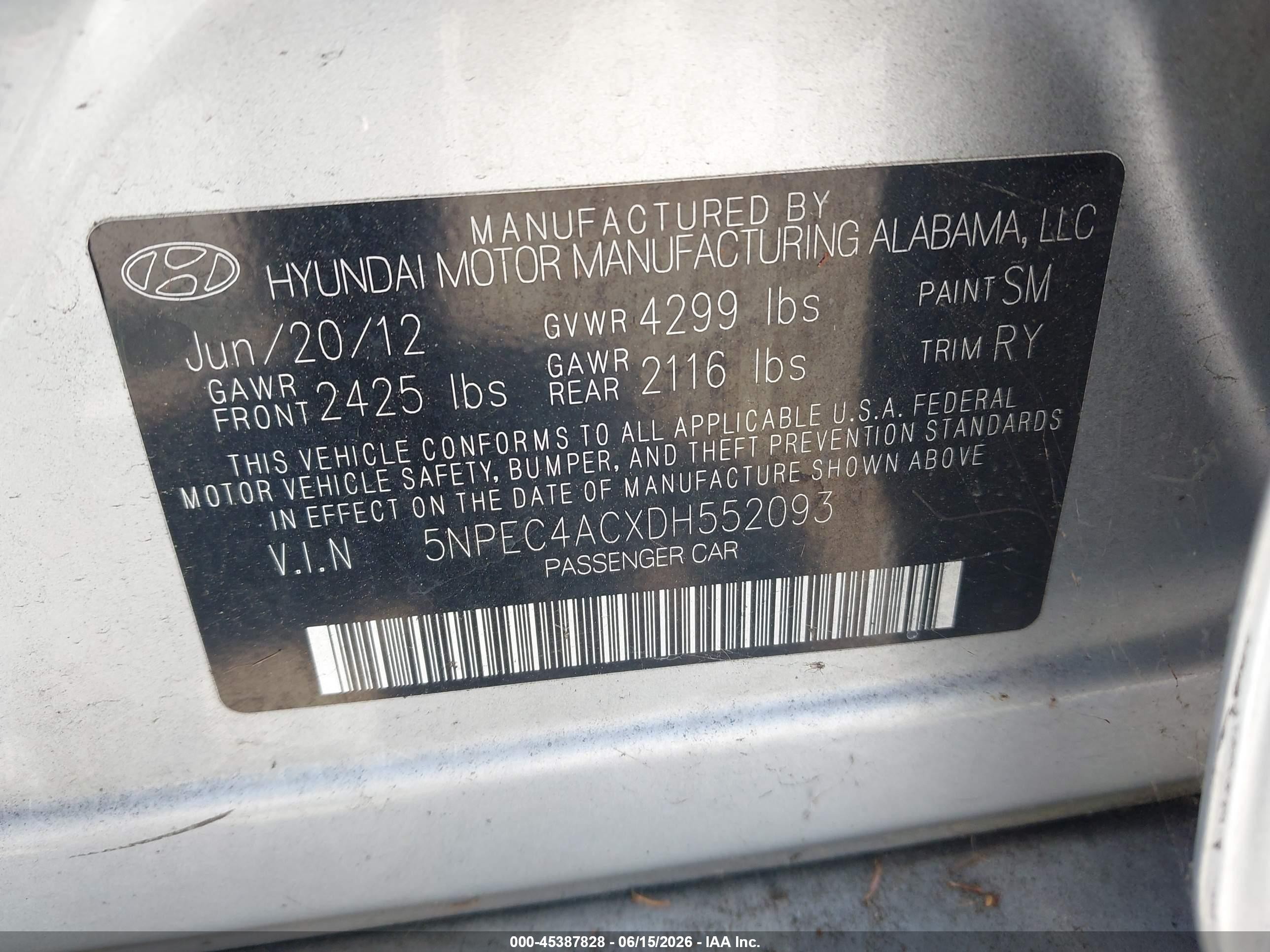 2013 Hyundai Sonata Limited Silver vin: 5NPEC4ACXDH552093