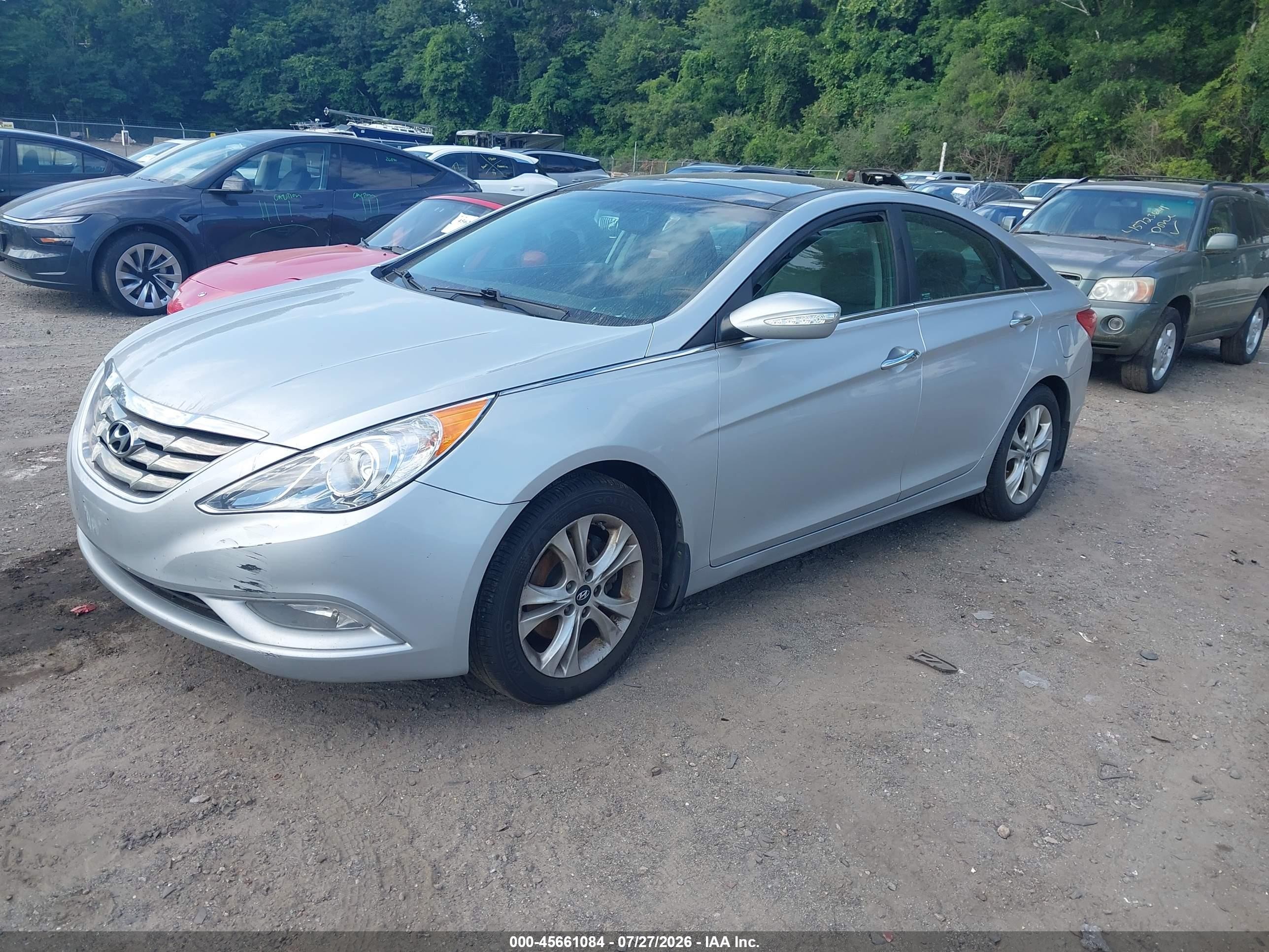 2013 Hyundai Sonata Limited Silver vin: 5NPEC4ACXDH603432