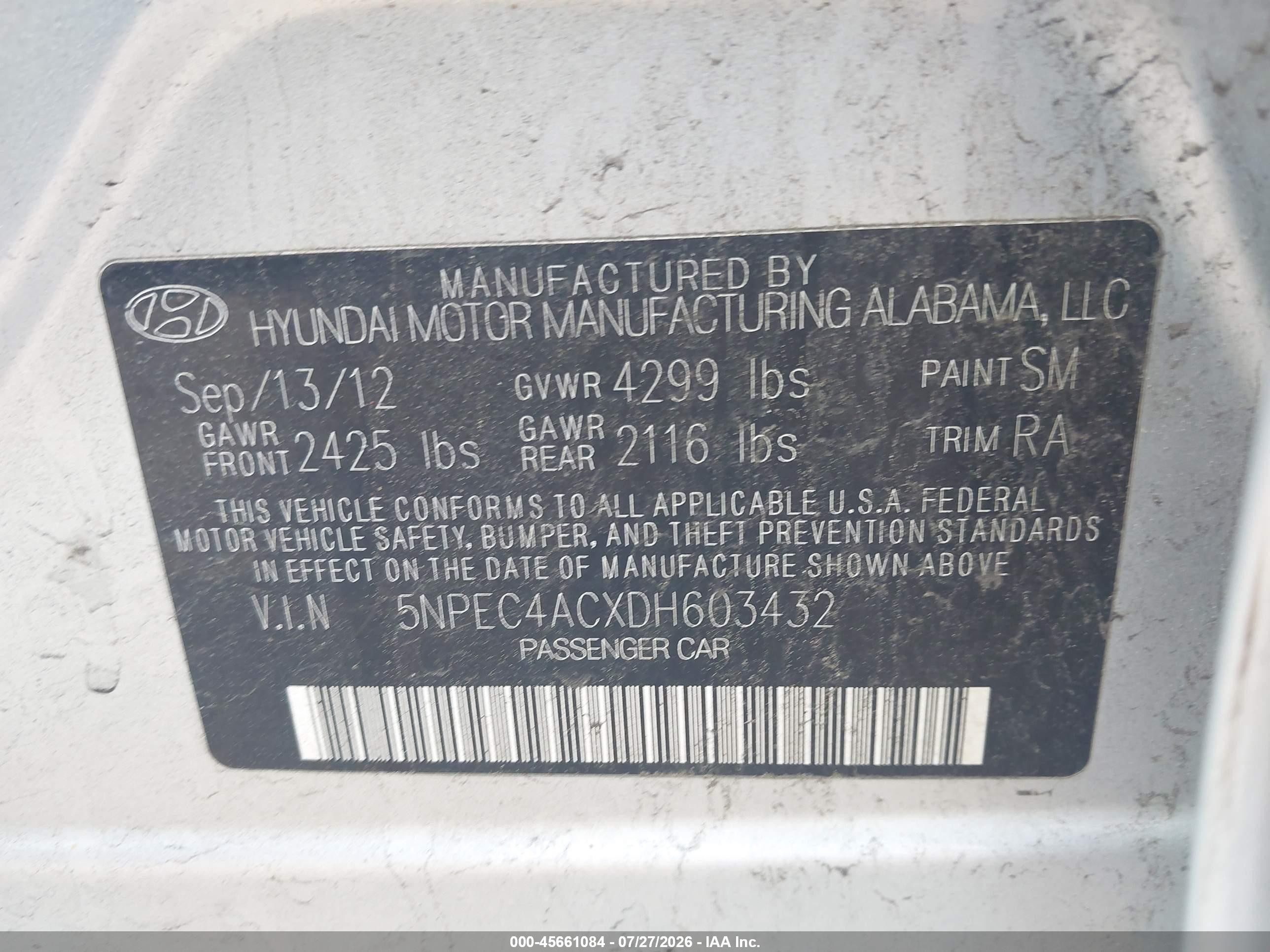 2013 Hyundai Sonata Limited Silver vin: 5NPEC4ACXDH603432