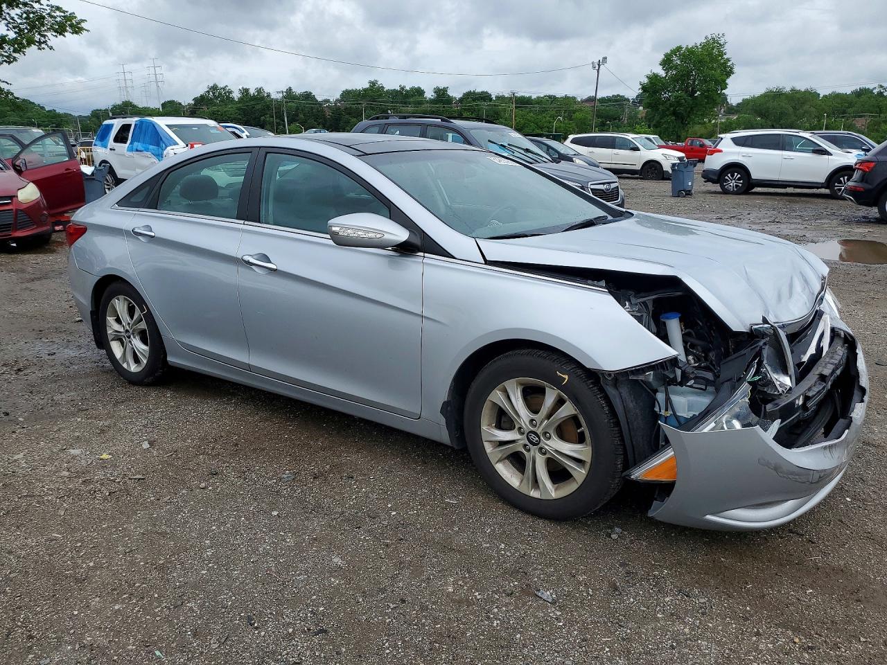2013 Hyundai Sonata Limited Silver vin: 5NPEC4ACXDH625785