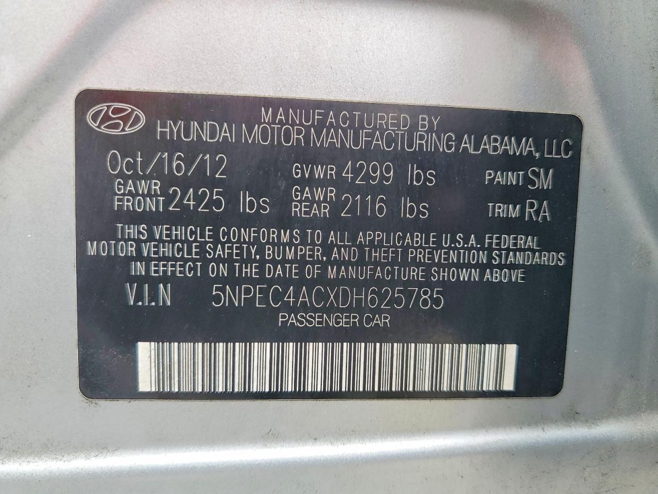 2013 Hyundai Sonata Limited Silver vin: 5NPEC4ACXDH625785