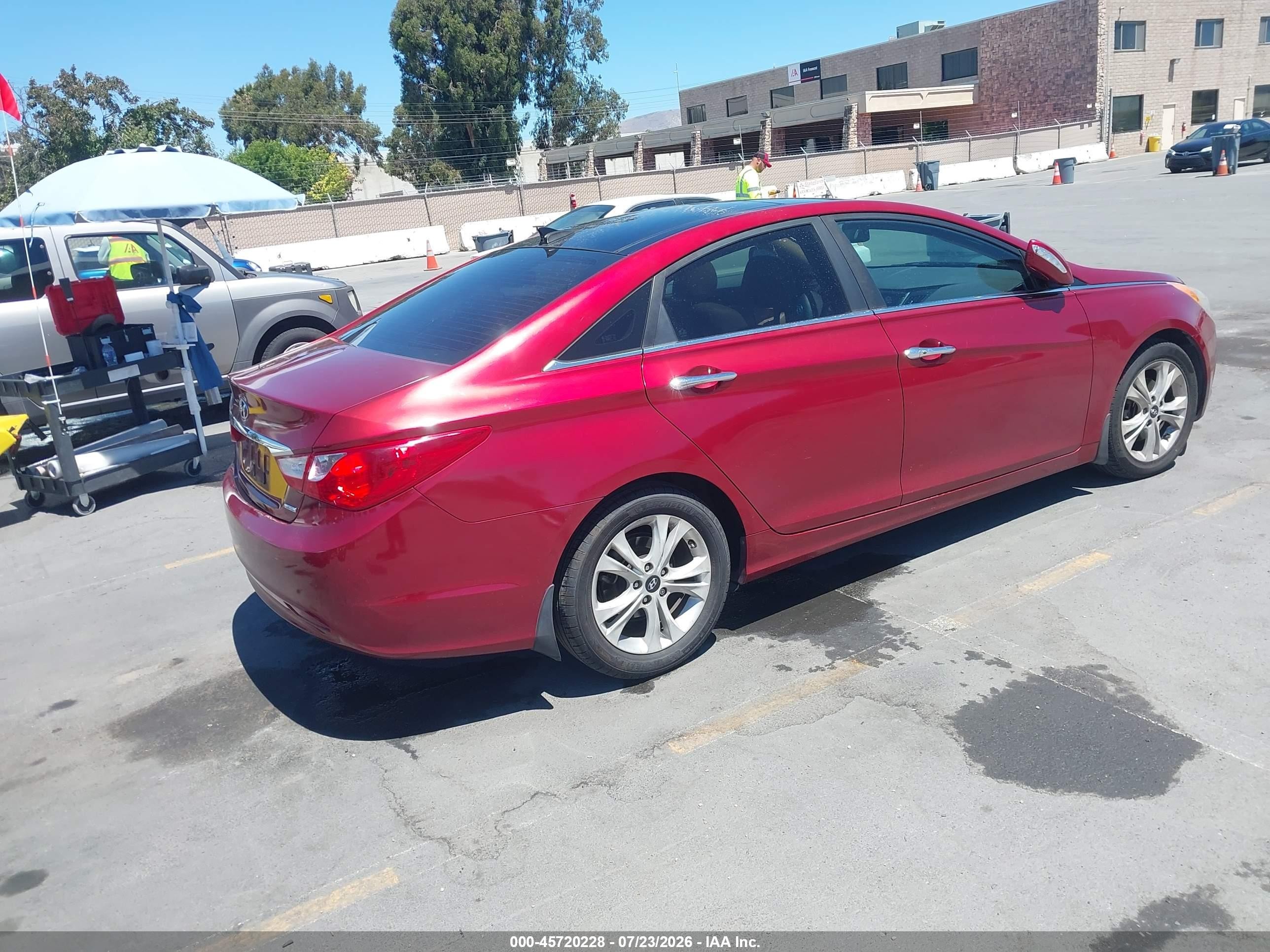 2013 Hyundai Sonata Limited Red vin: 5NPEC4ACXDH633868