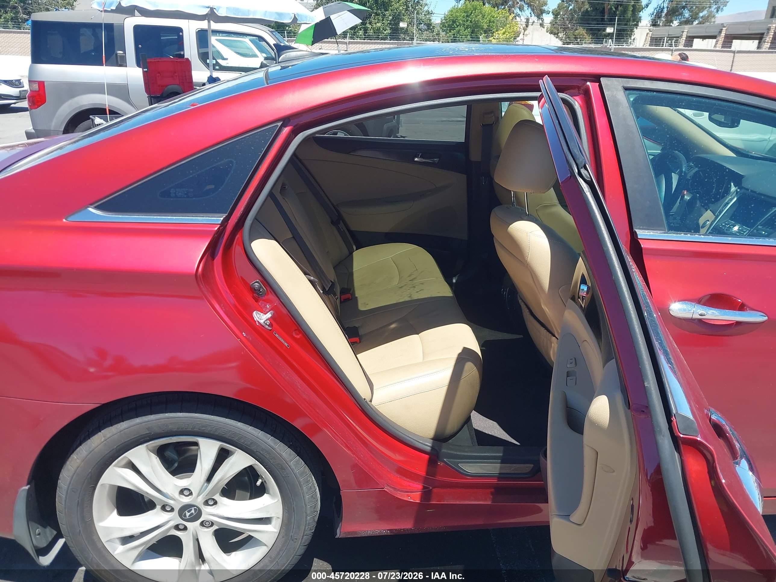 2013 Hyundai Sonata Limited Red vin: 5NPEC4ACXDH633868