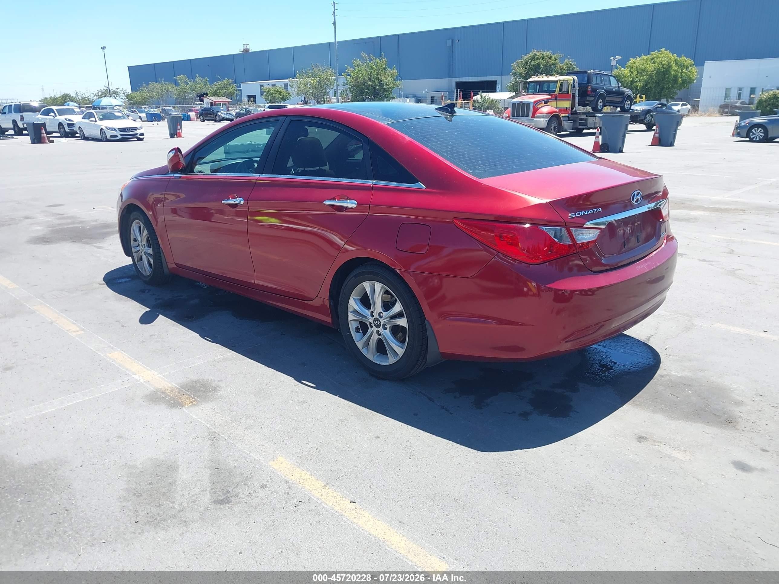 2013 Hyundai Sonata Limited Red vin: 5NPEC4ACXDH633868