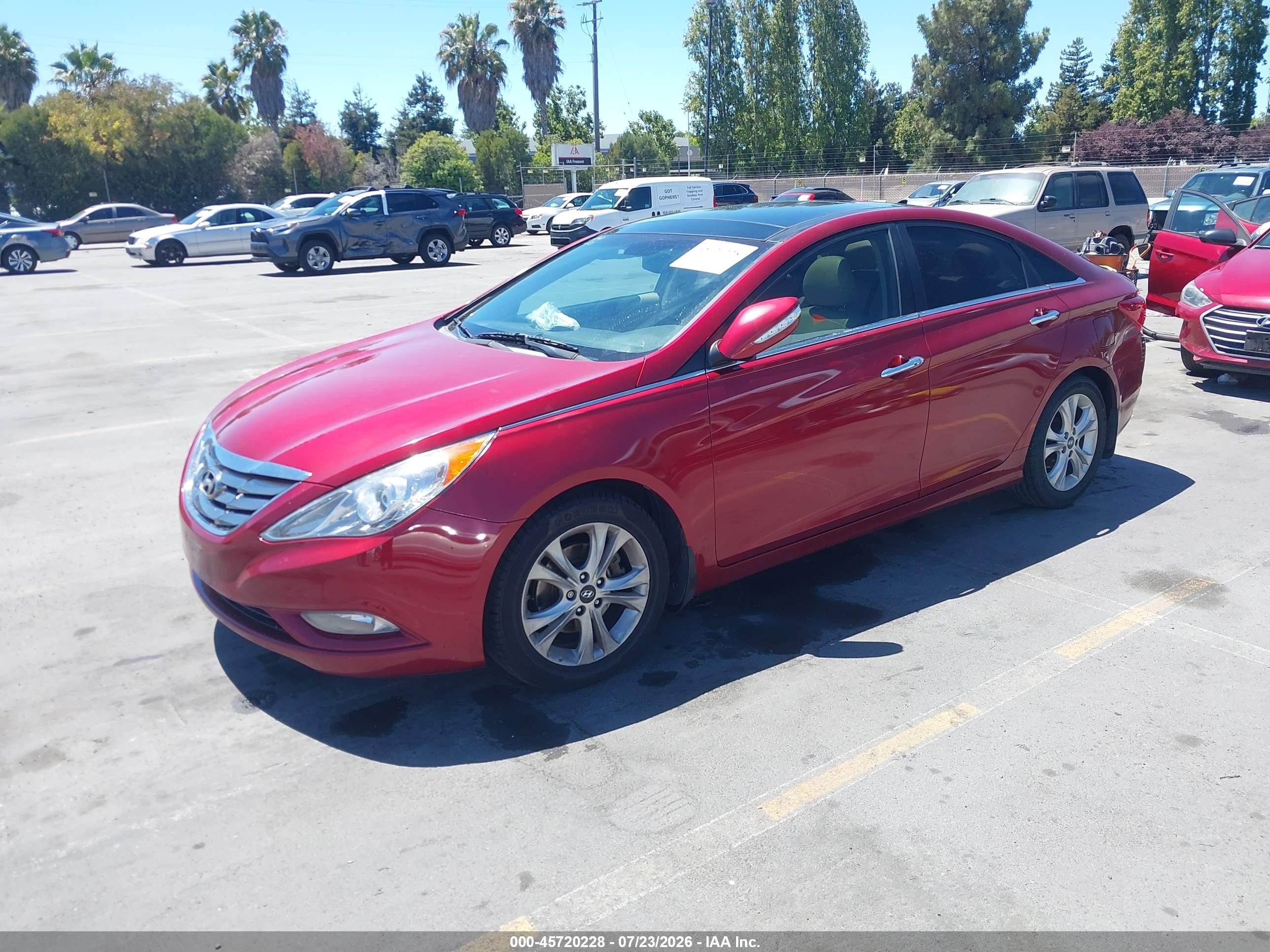 2013 Hyundai Sonata Limited Red vin: 5NPEC4ACXDH633868