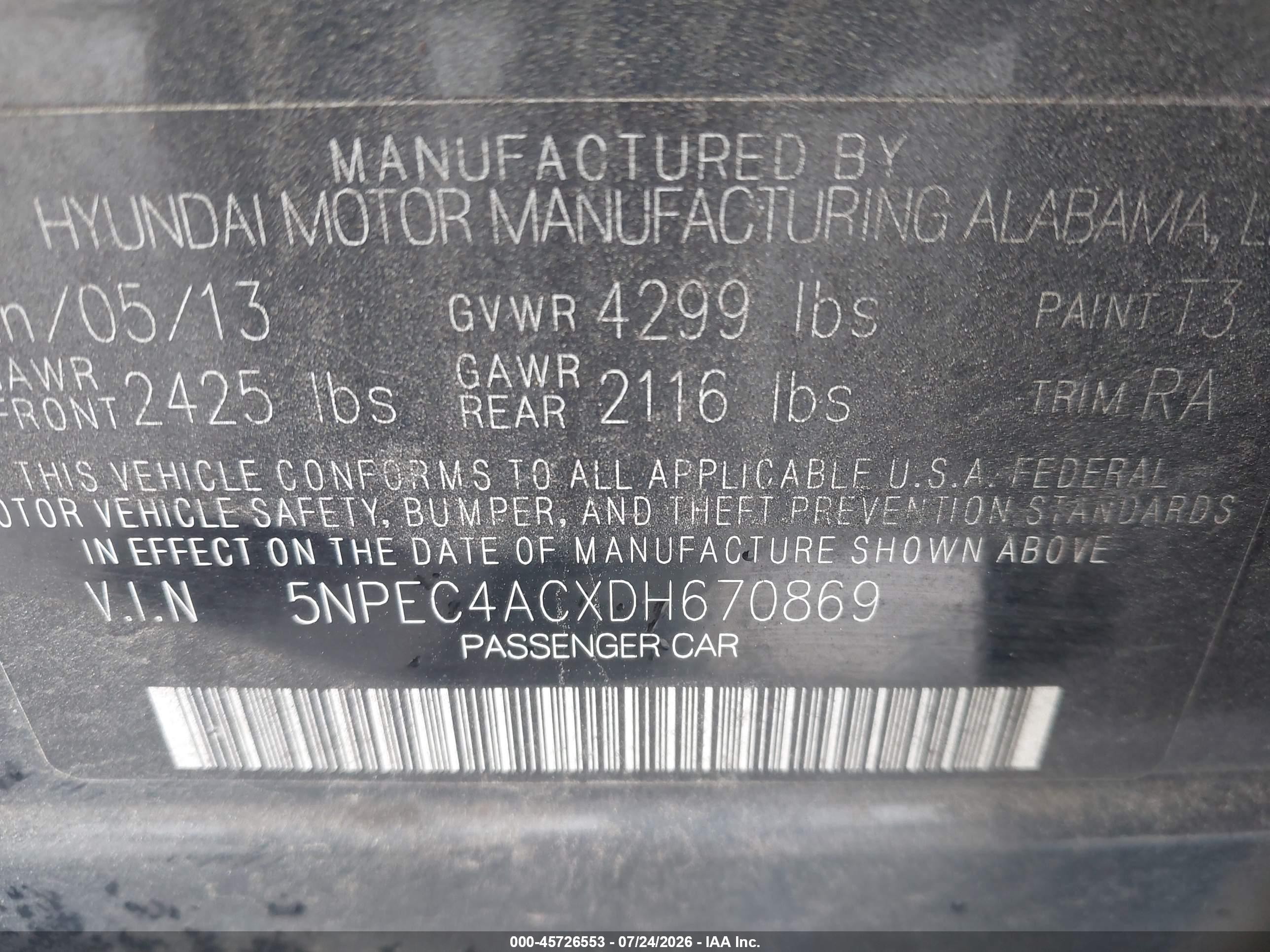 2013 Hyundai Sonata Se Dark Blue vin: 5NPEC4ACXDH670869