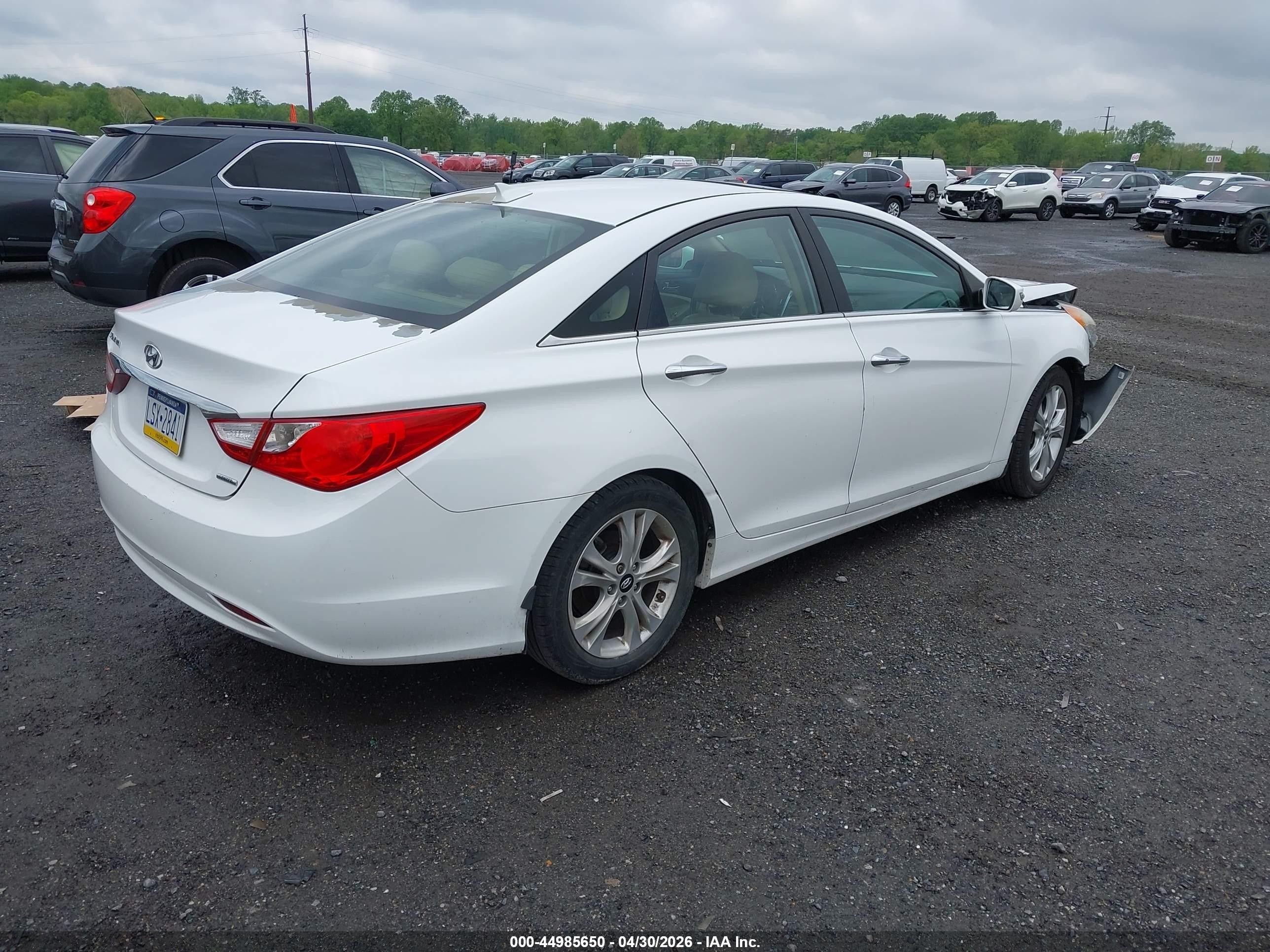 2013 Hyundai Sonata Limited Белый vin: 5NPEC4ACXDH691480